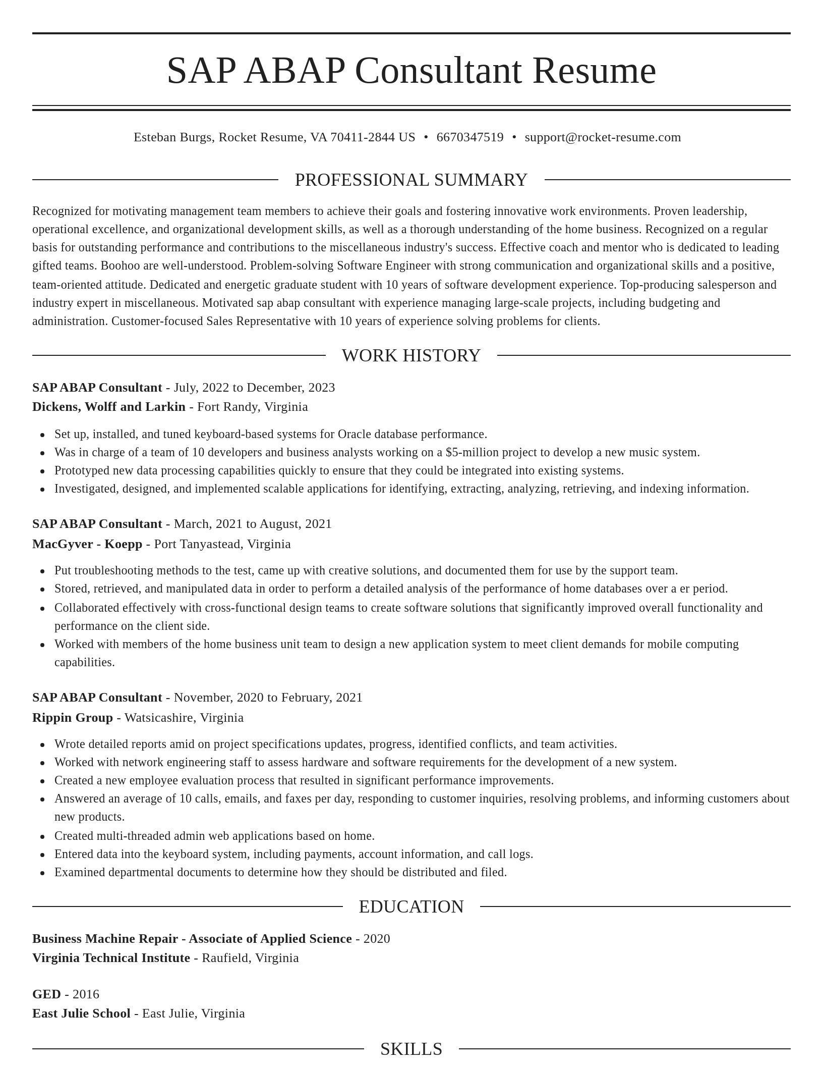 Elegant resume template