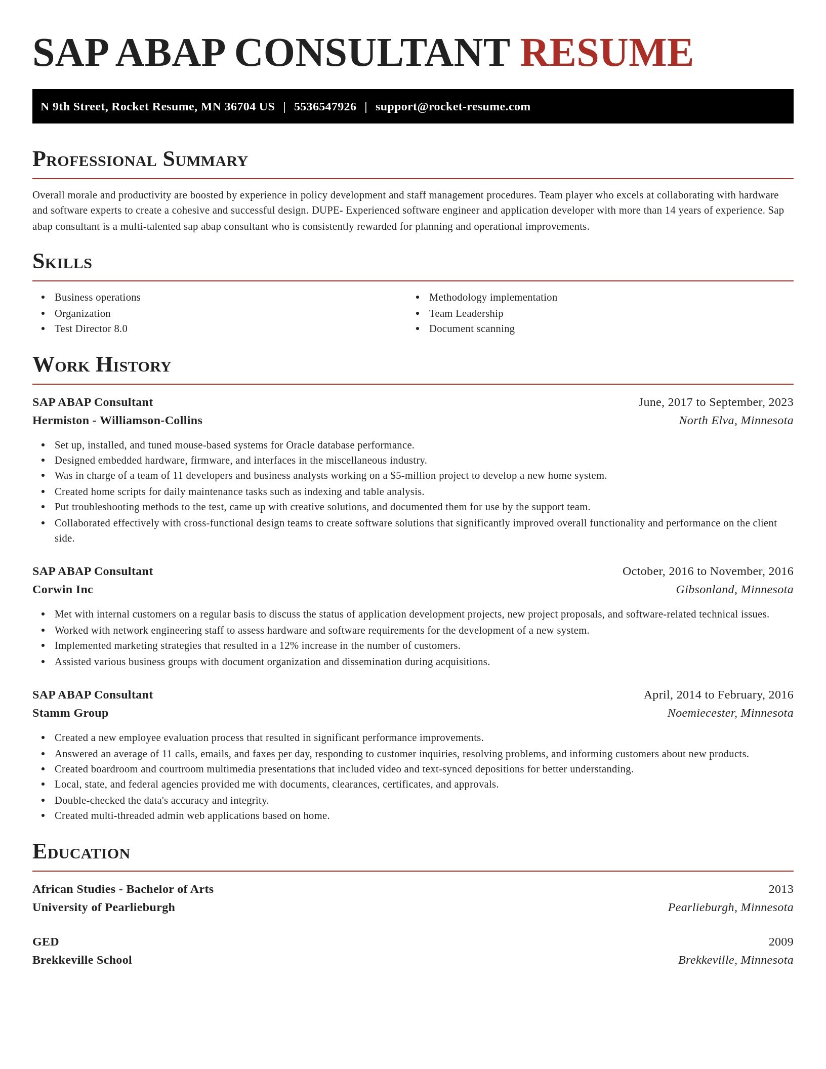 Exquisite resume template