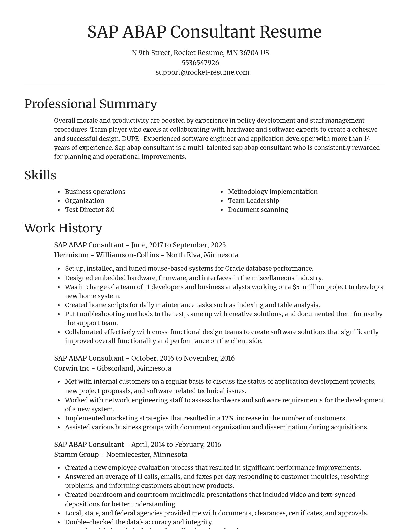 Focal Point resume template