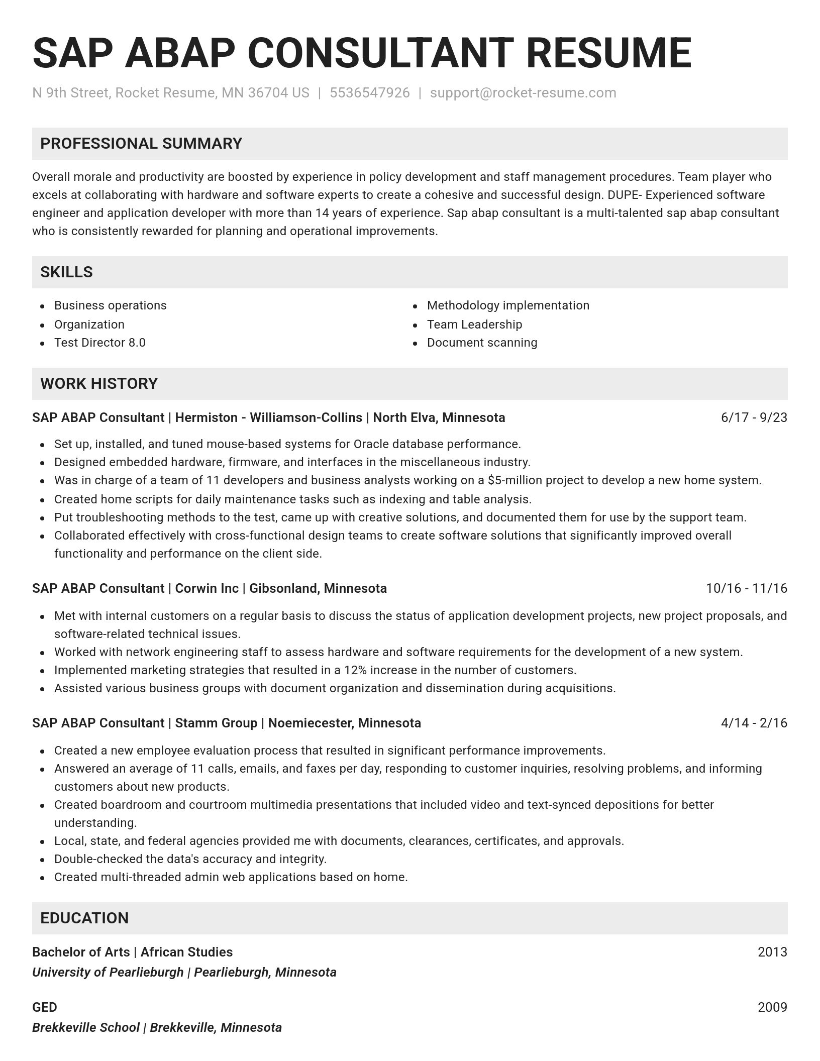 Genius resume template