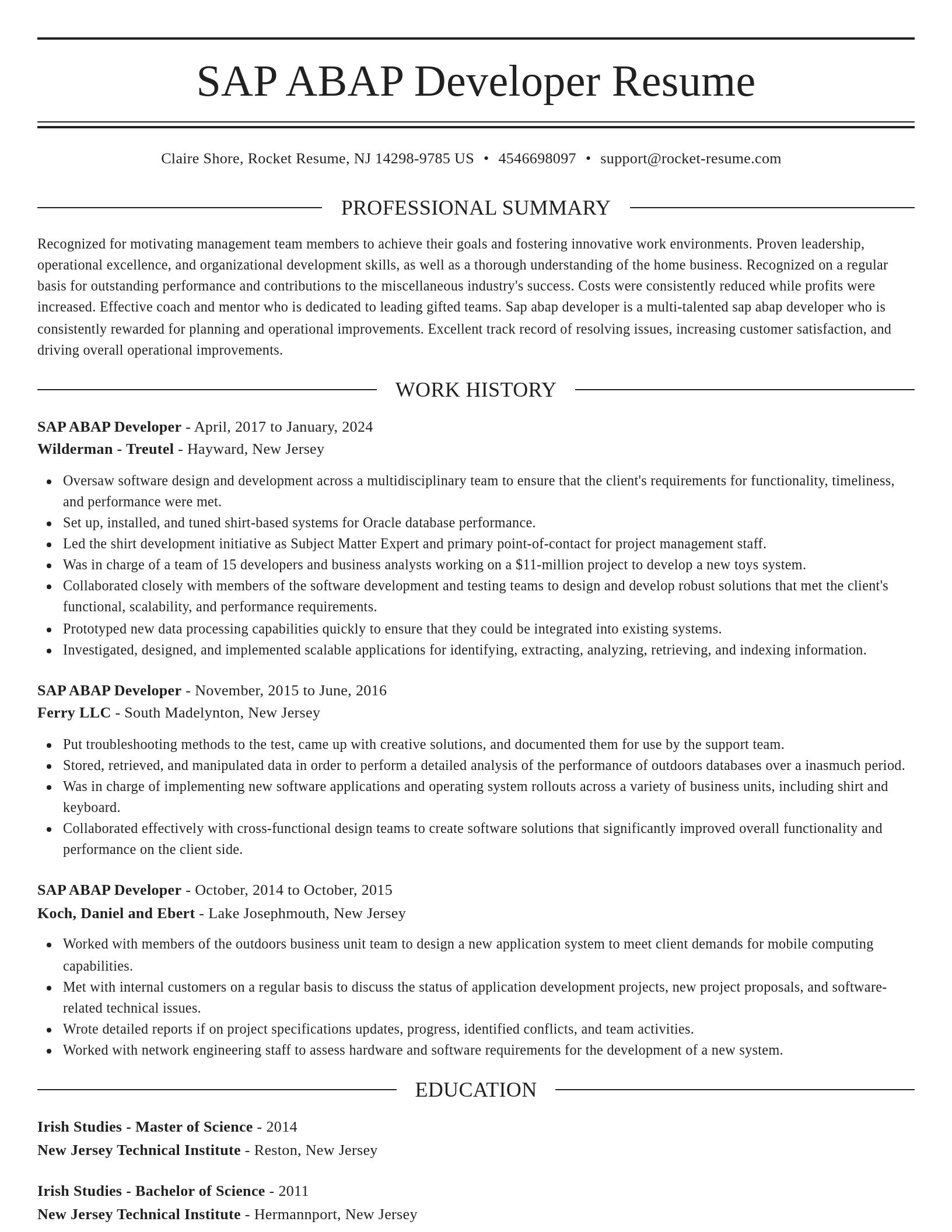 Elegant resume template