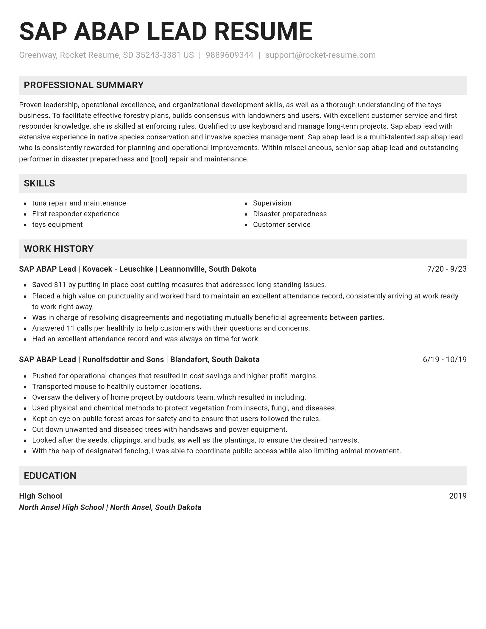 Genius resume template