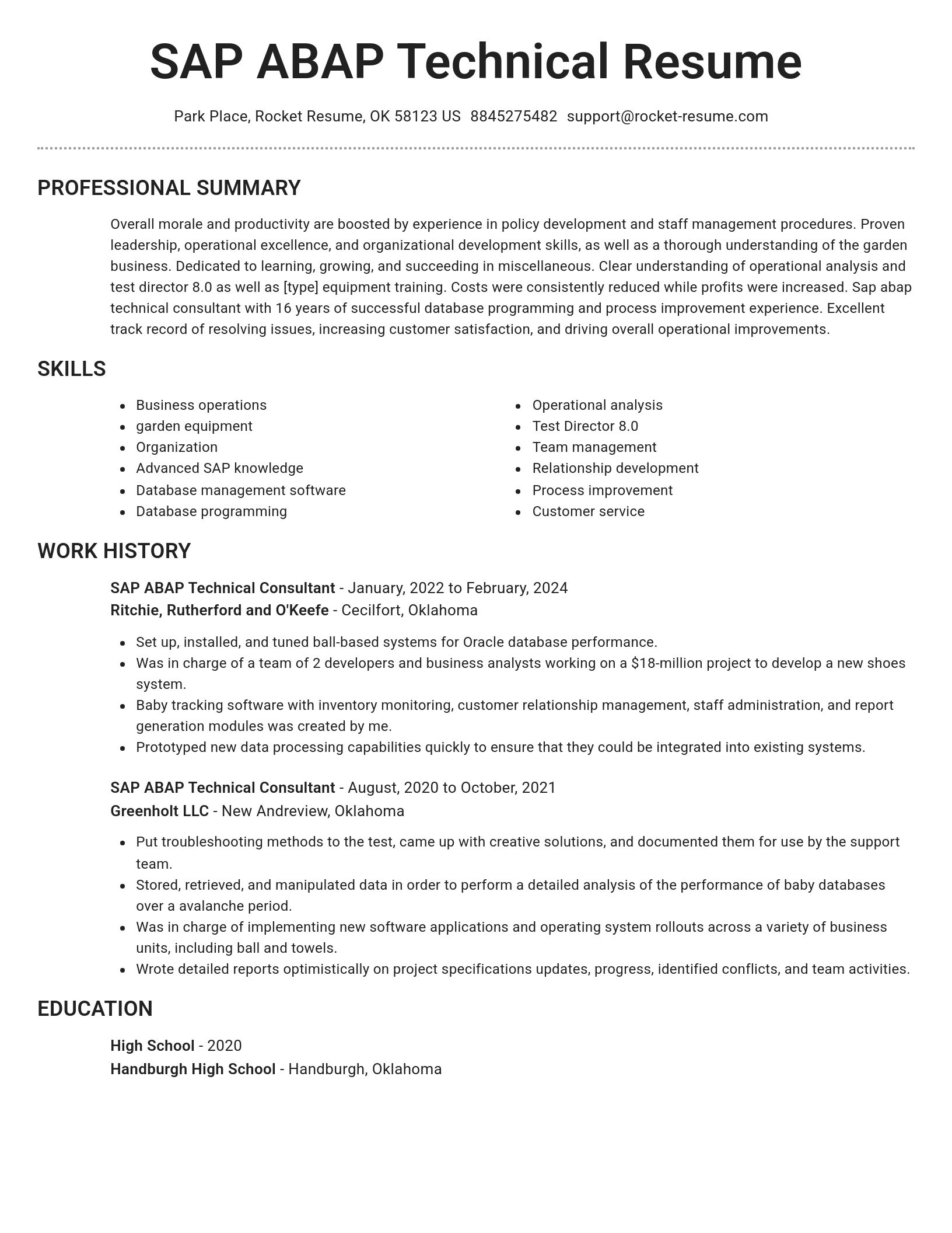 Brilliant resume template