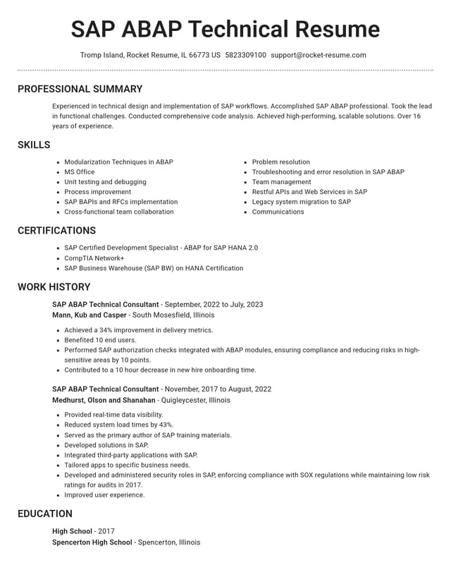 Brilliant resume template