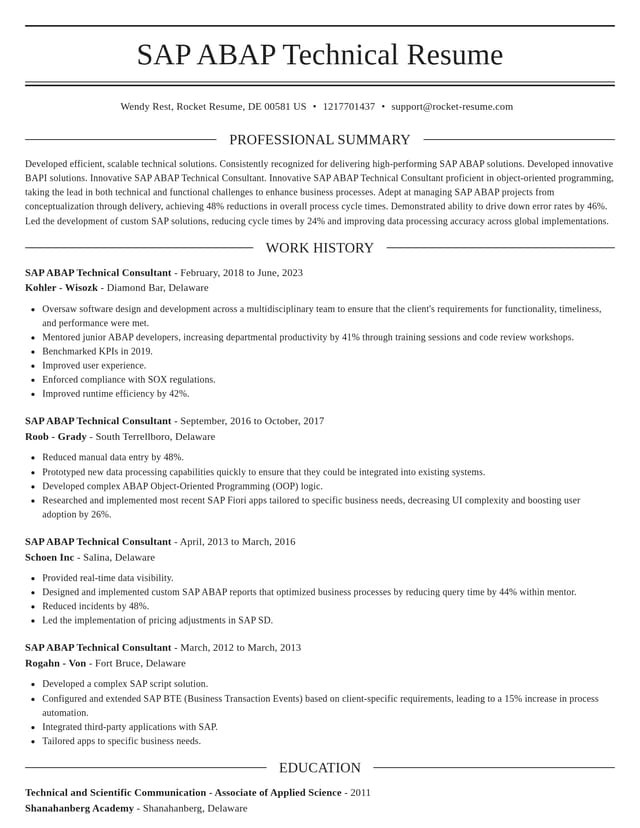 Elegant resume template