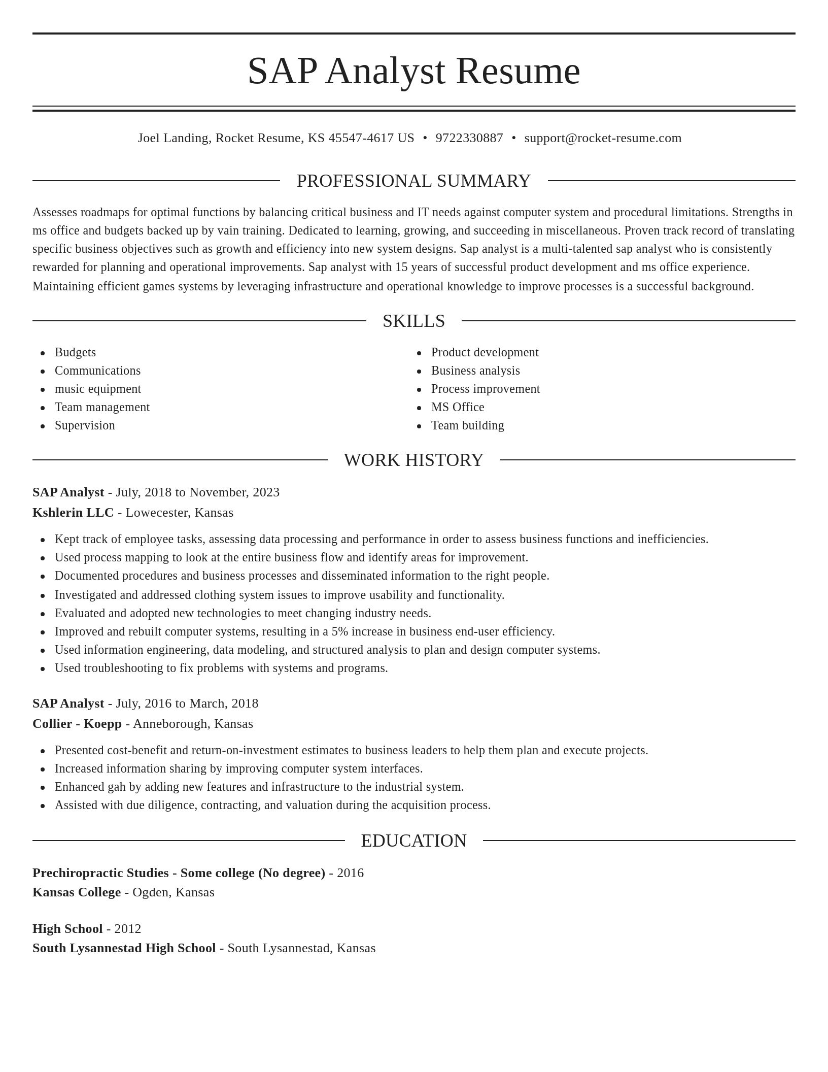 Elegant resume template