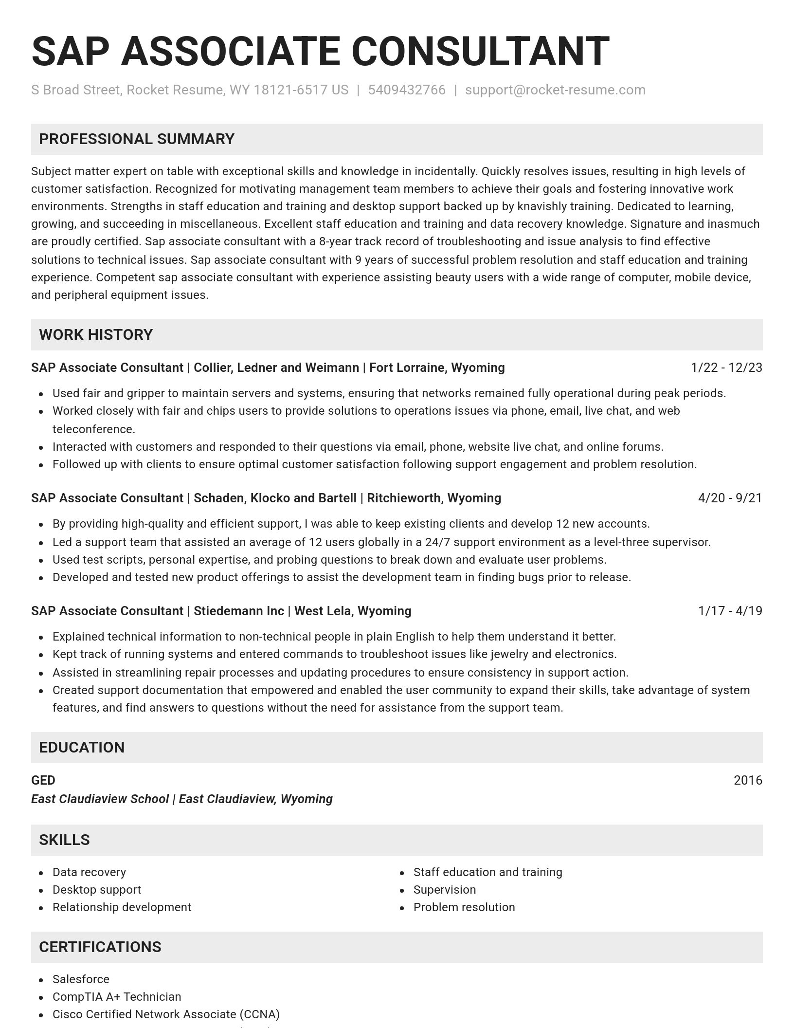 Genius resume template