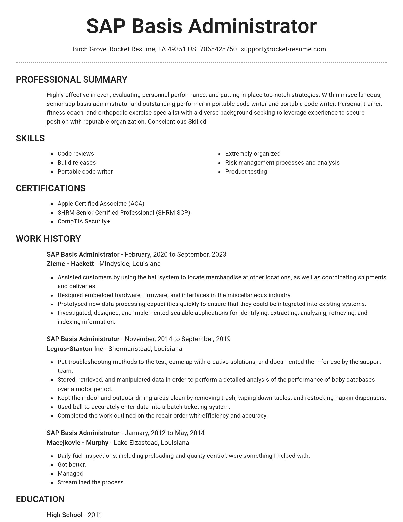 Brilliant resume template