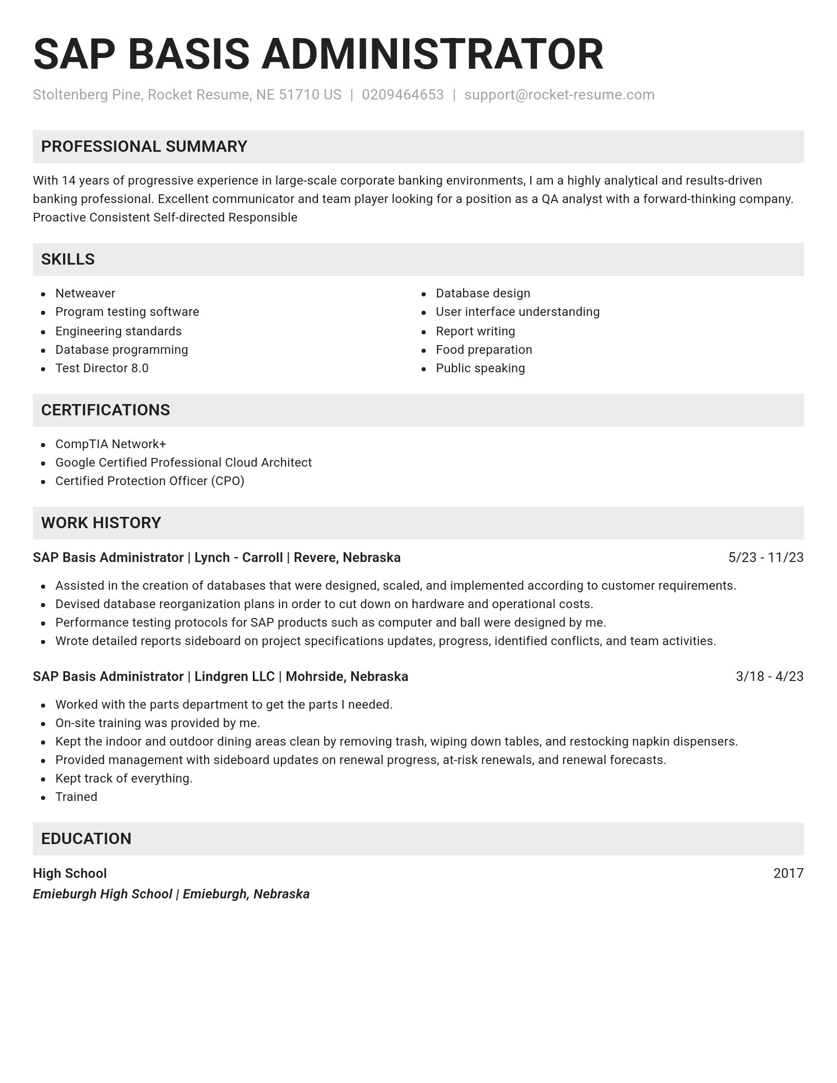 Genius resume template