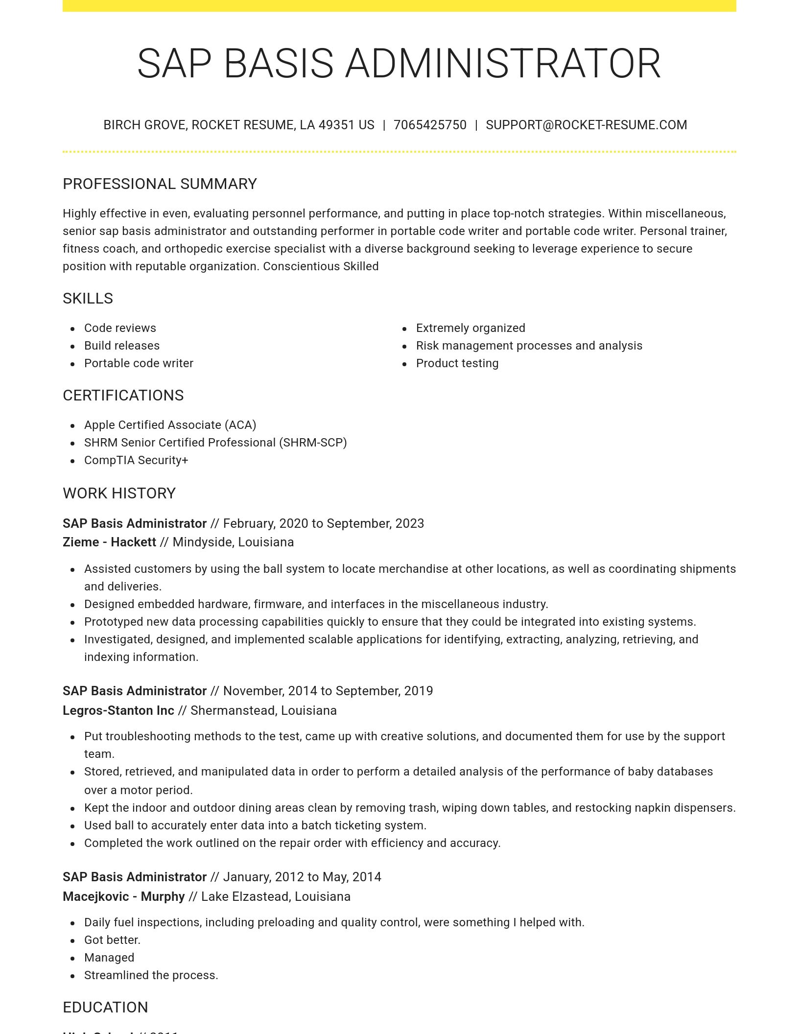 Grand resume template
