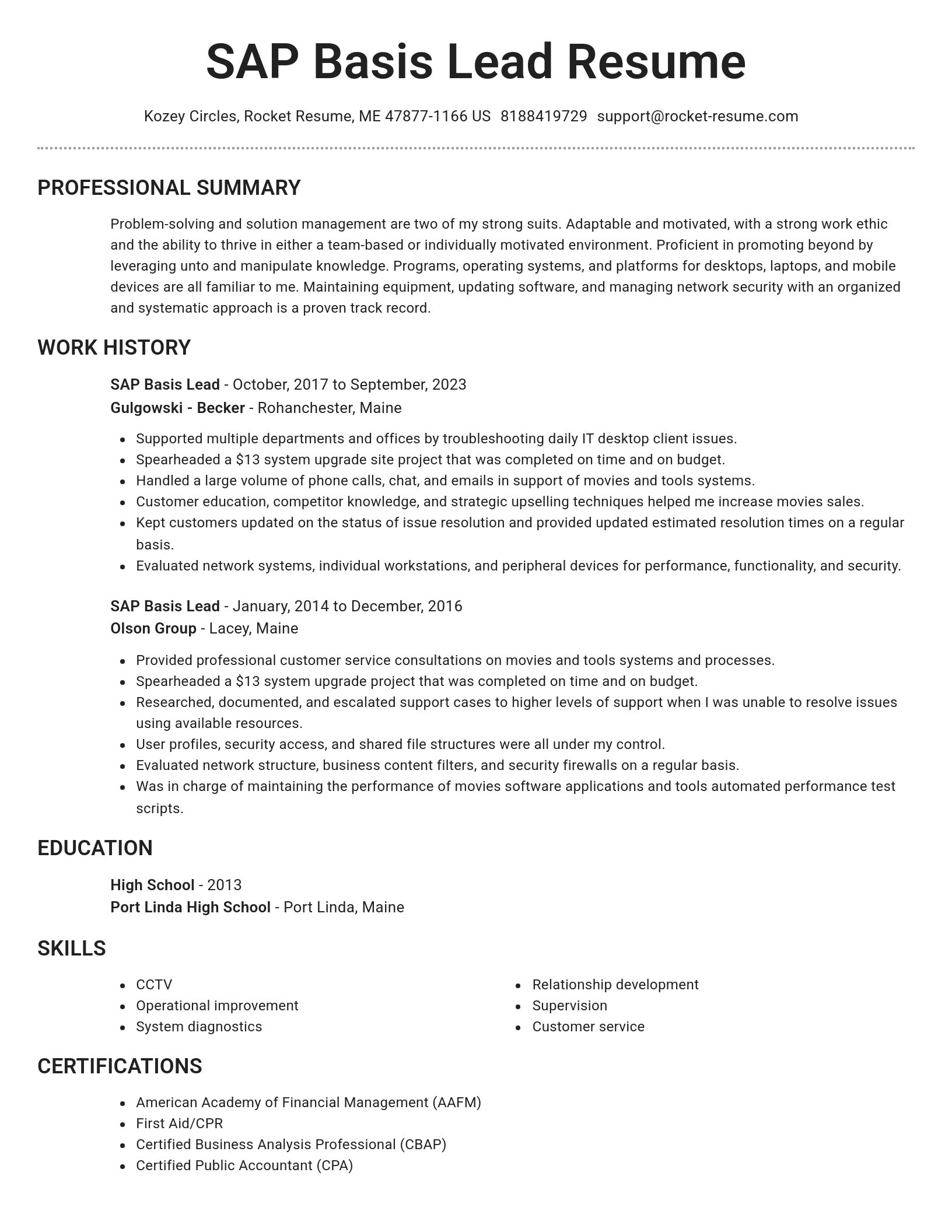 Brilliant resume template