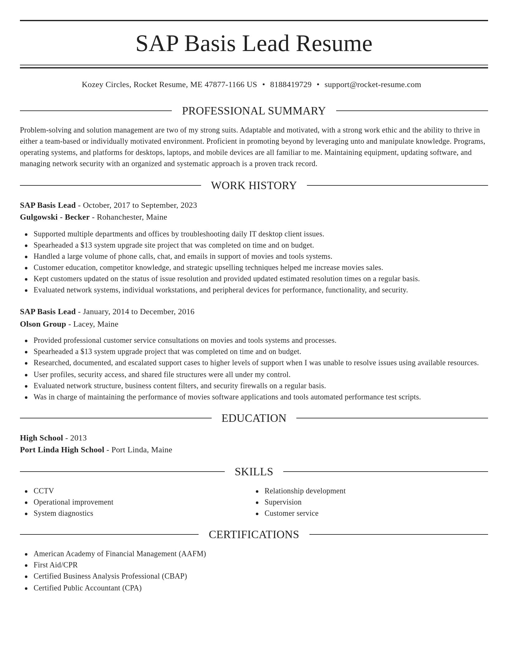 Elegant resume template