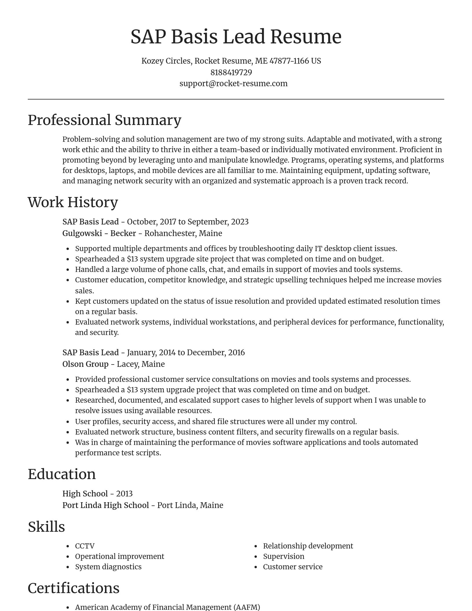Focal Point resume template