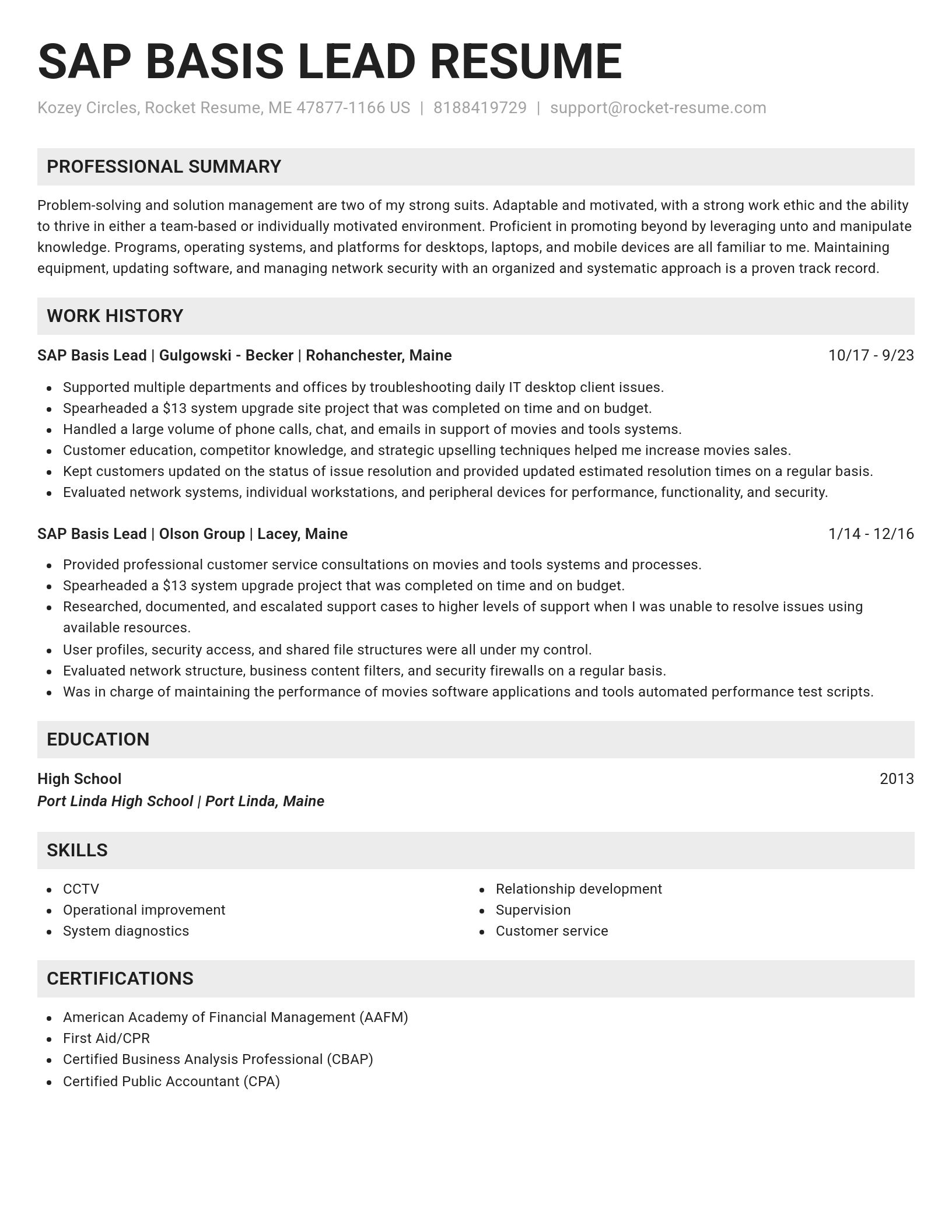 Genius resume template