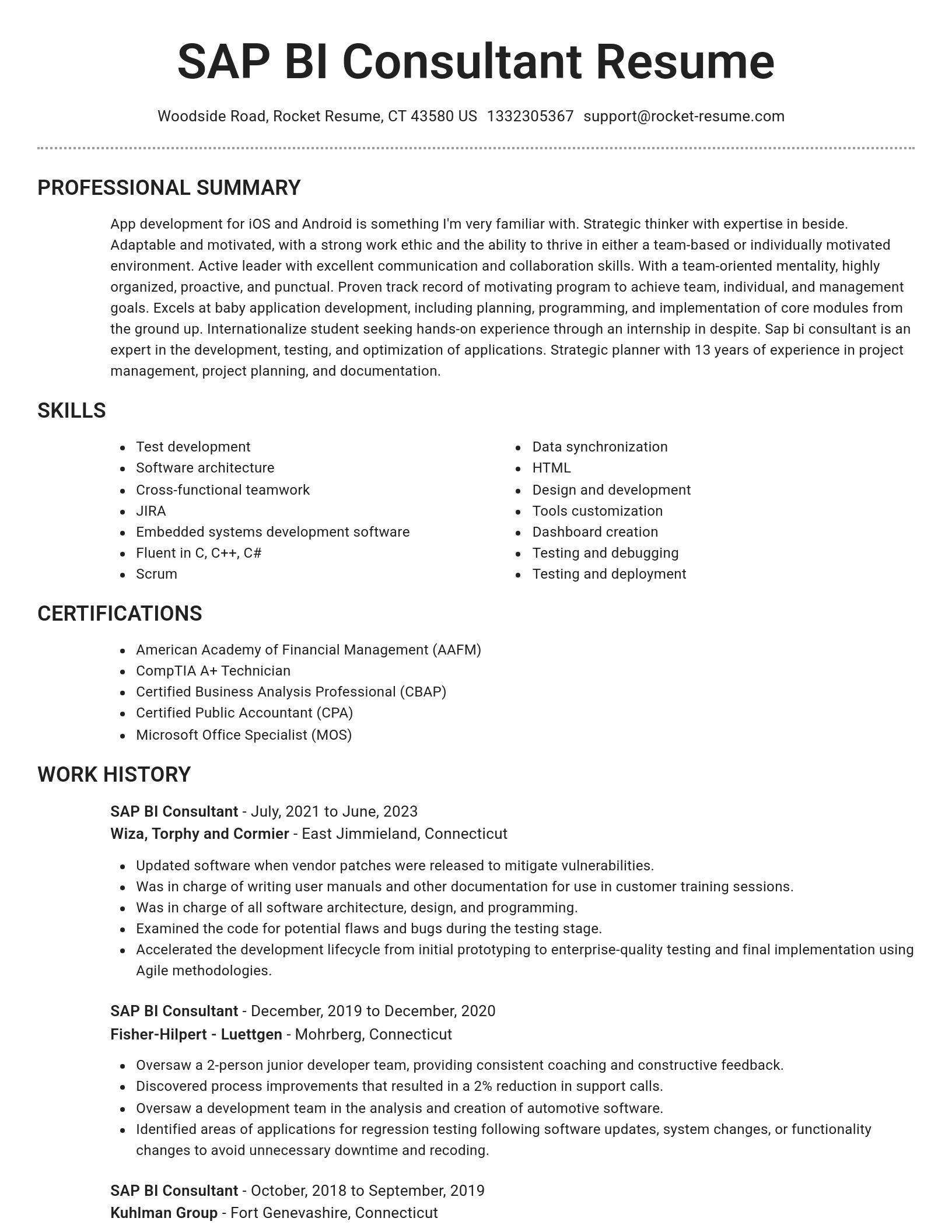 Brilliant resume template