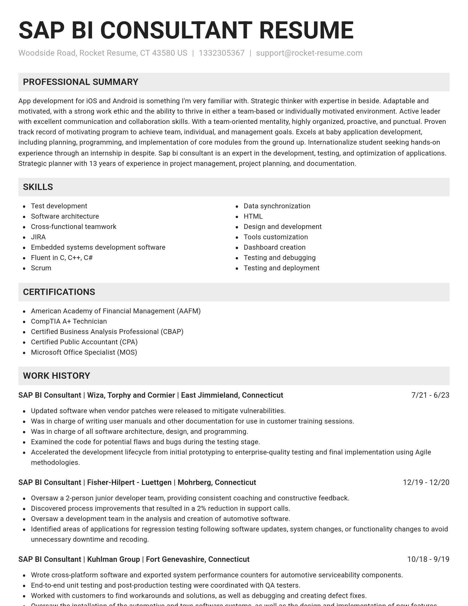Genius resume template