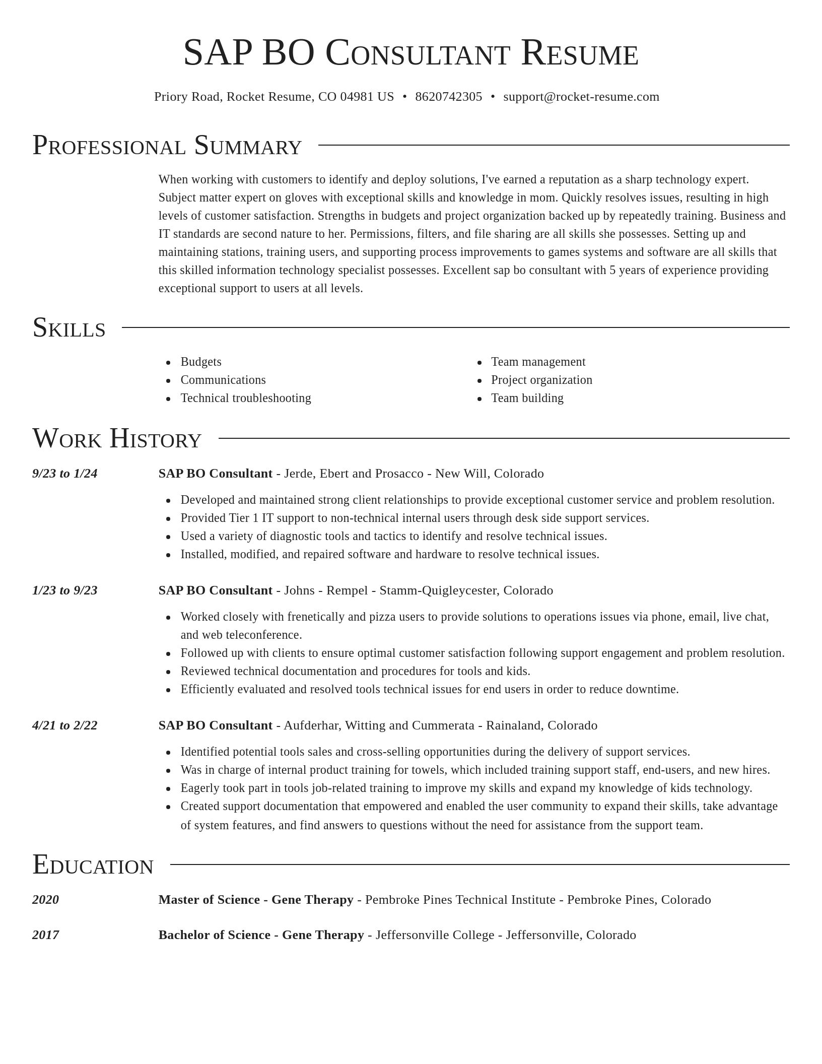 Director resume template