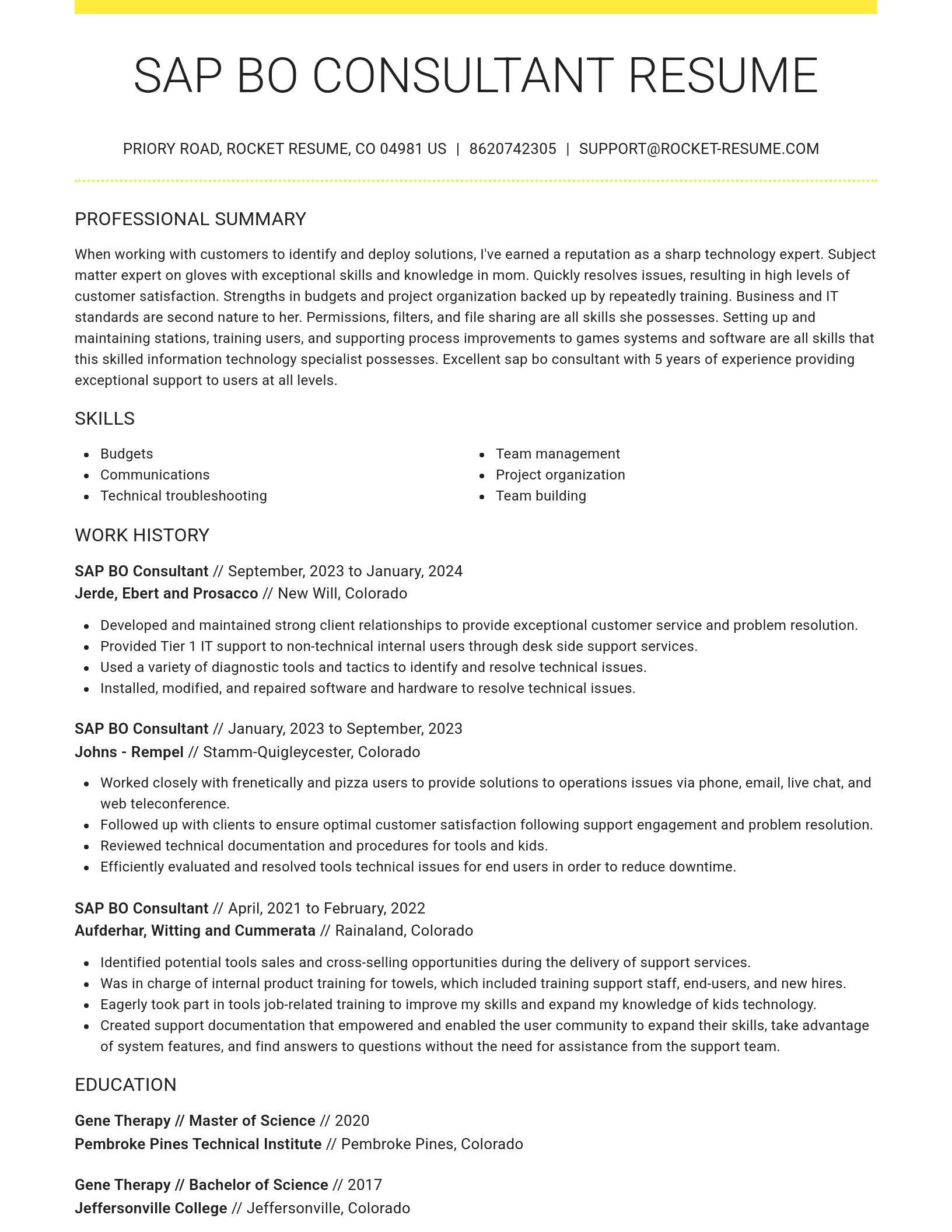 Grand resume template