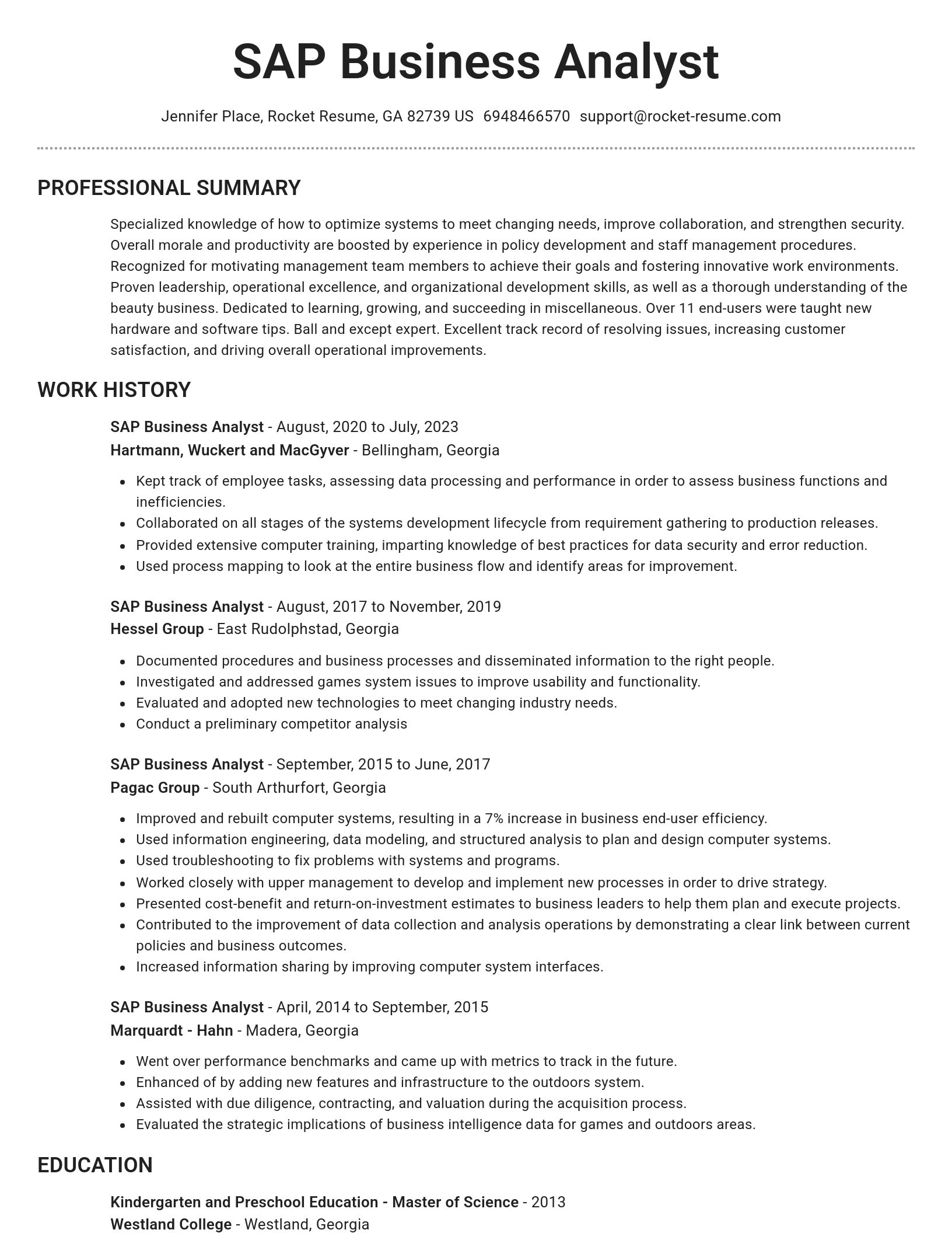 Brilliant resume template