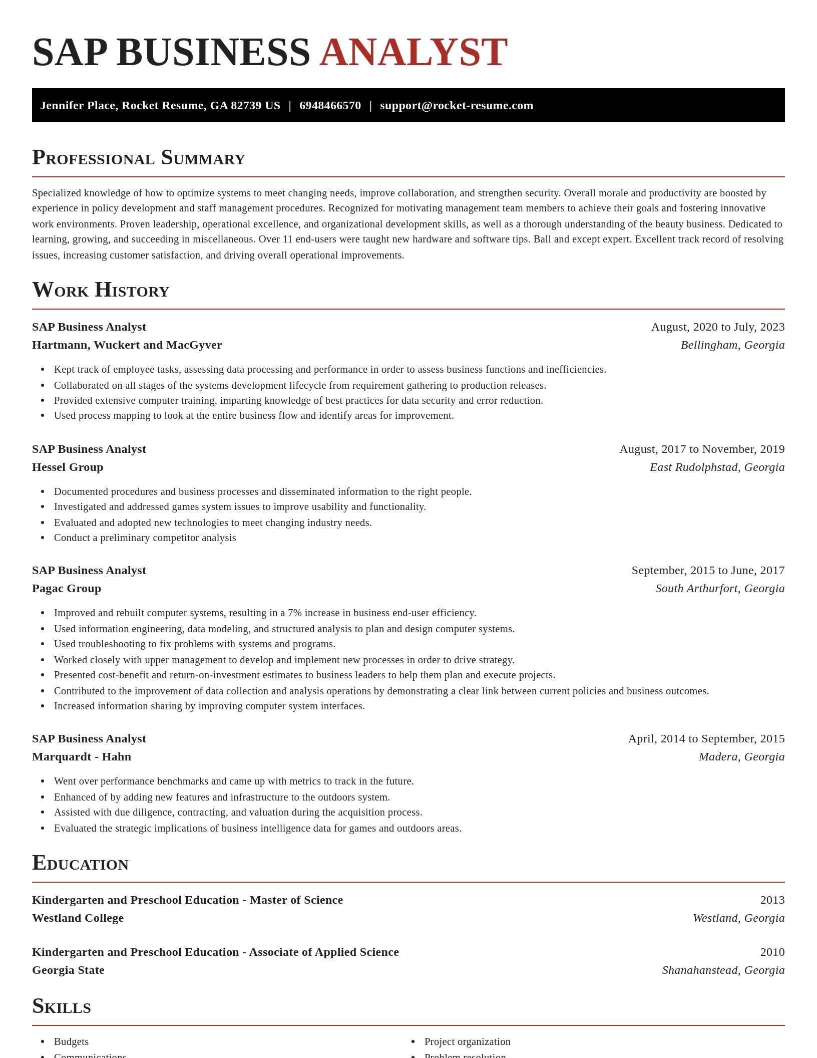 Exquisite resume template