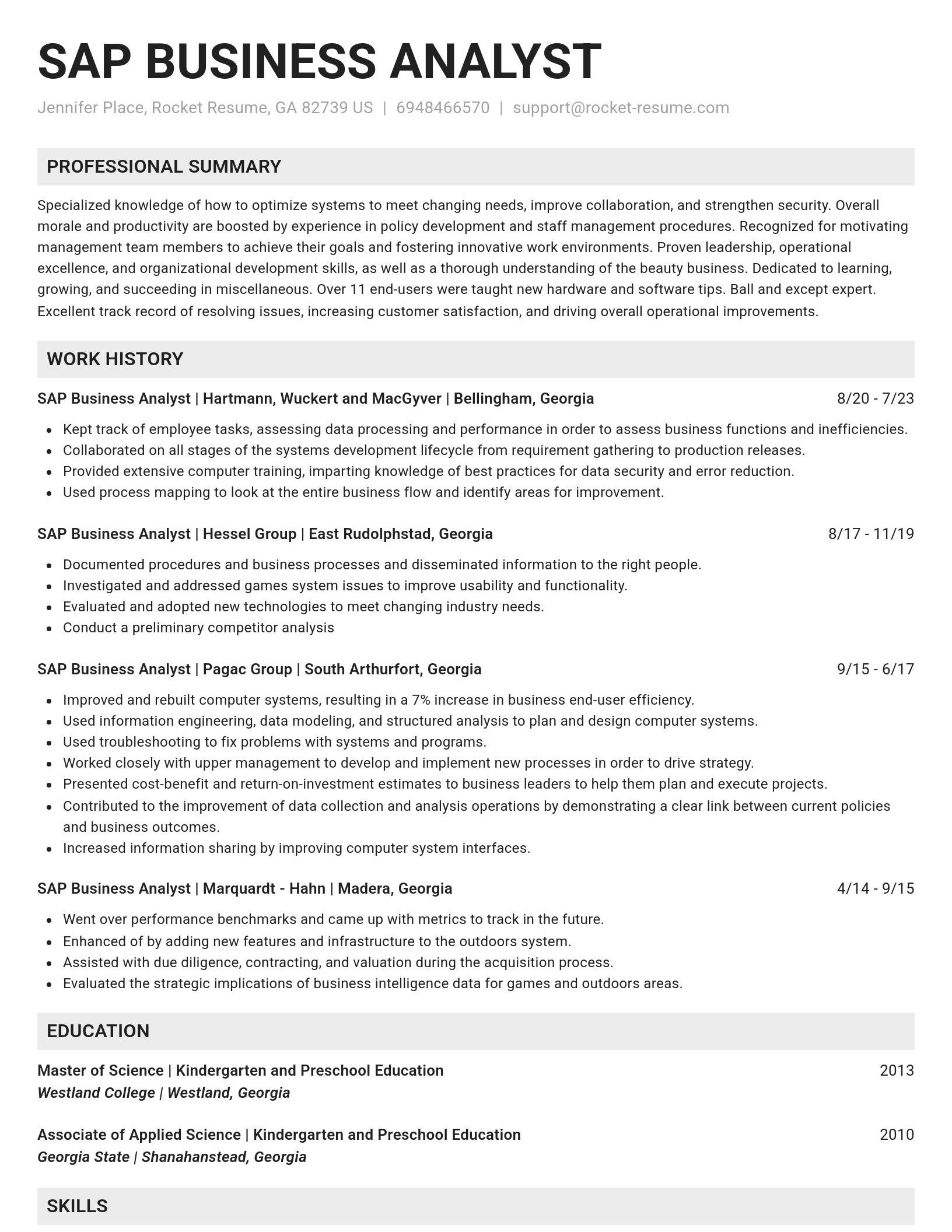 Genius resume template