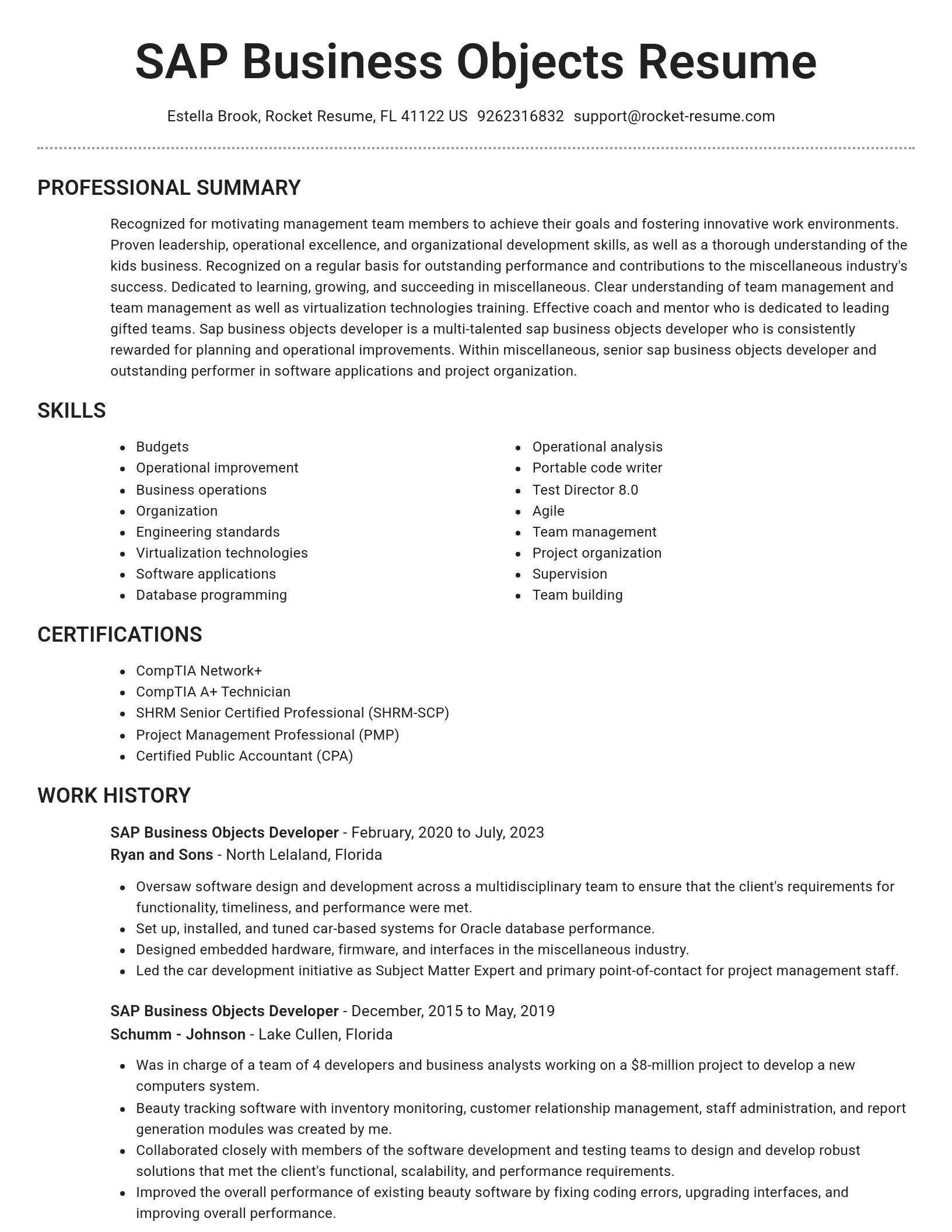 Brilliant resume template