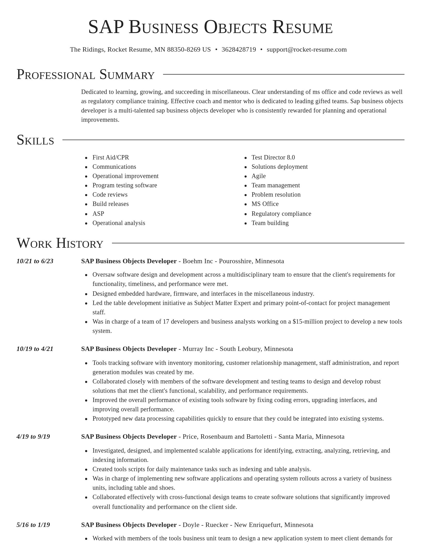 Director resume template