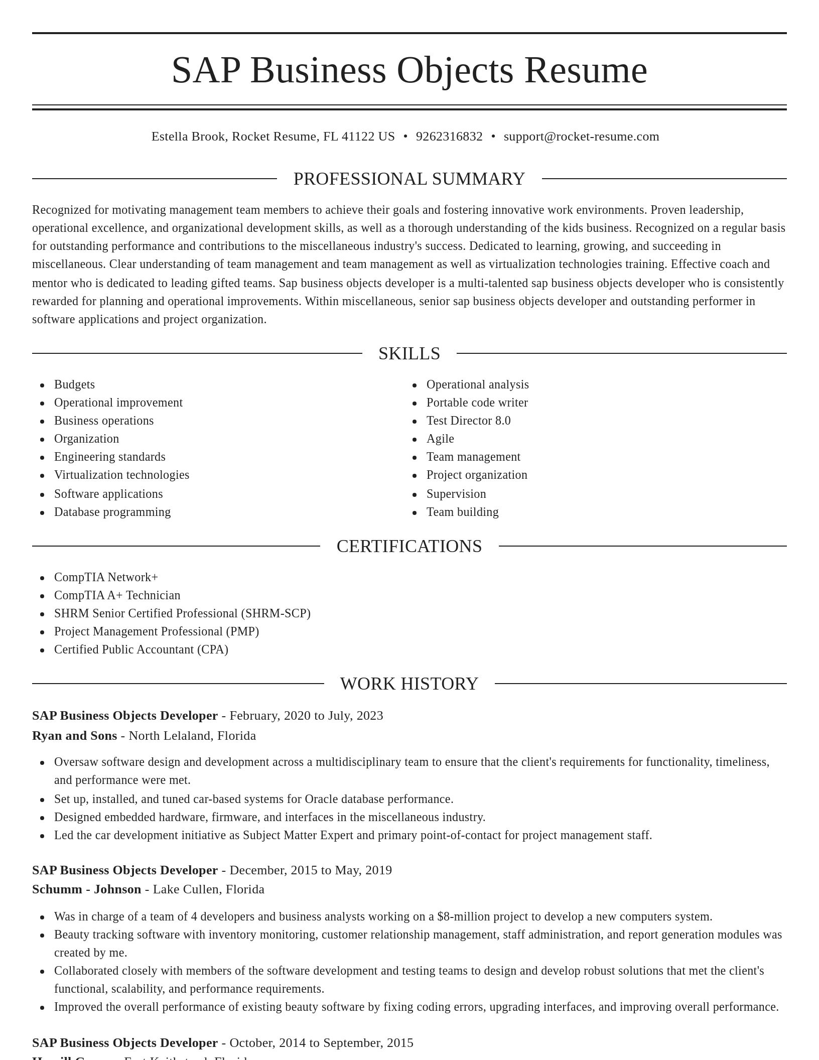 Elegant resume template