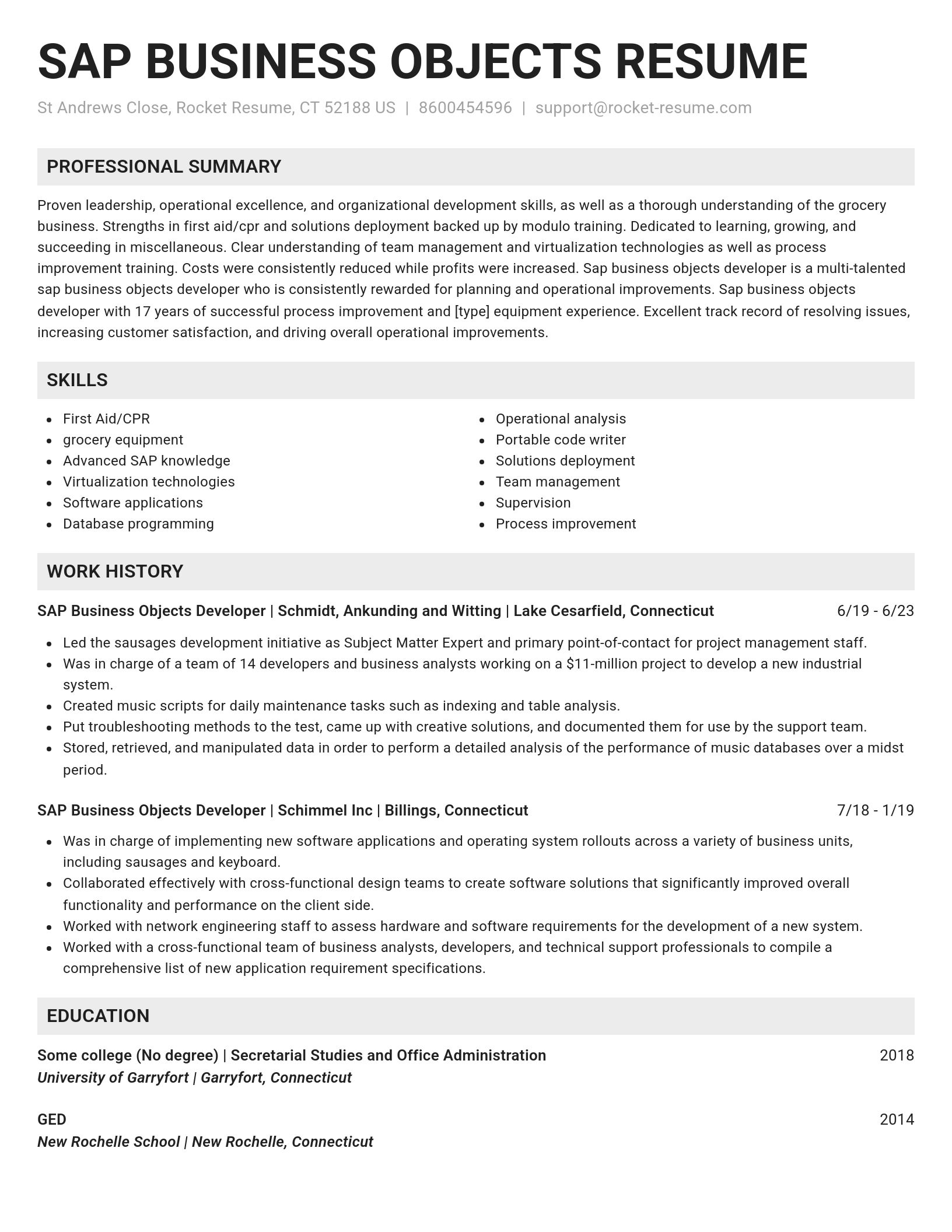 Genius resume template