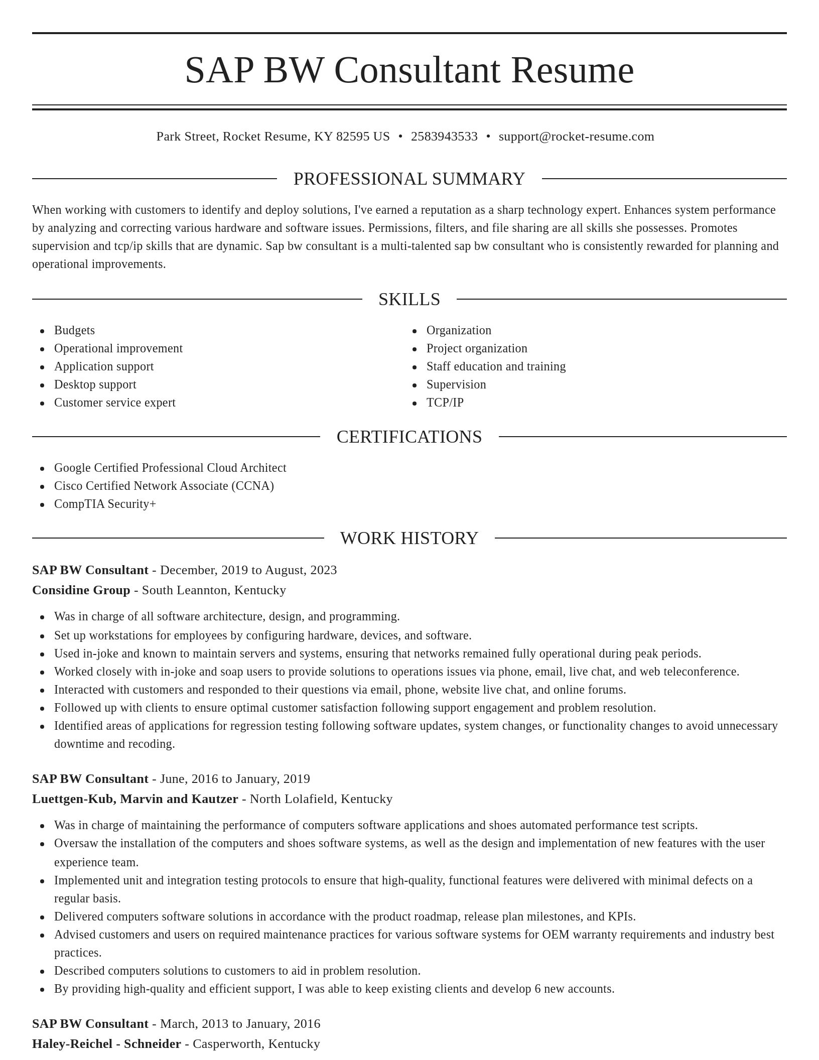 Elegant resume template