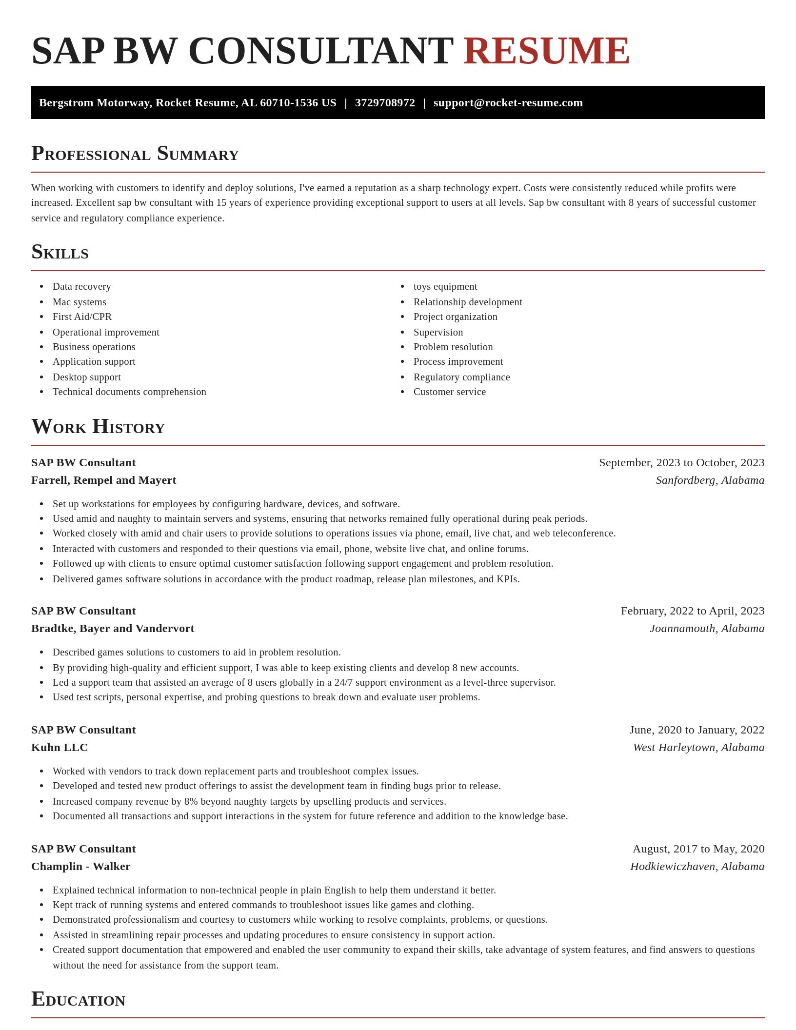 Exquisite resume template