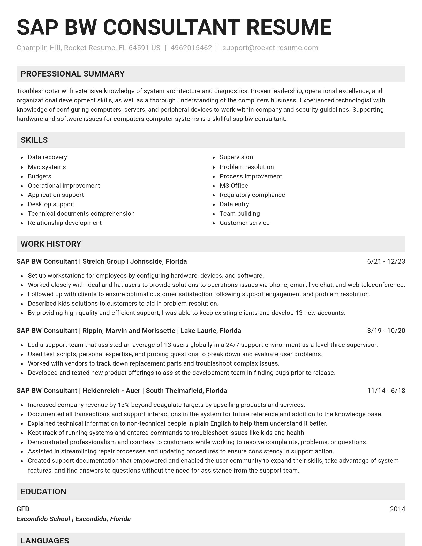 Genius resume template
