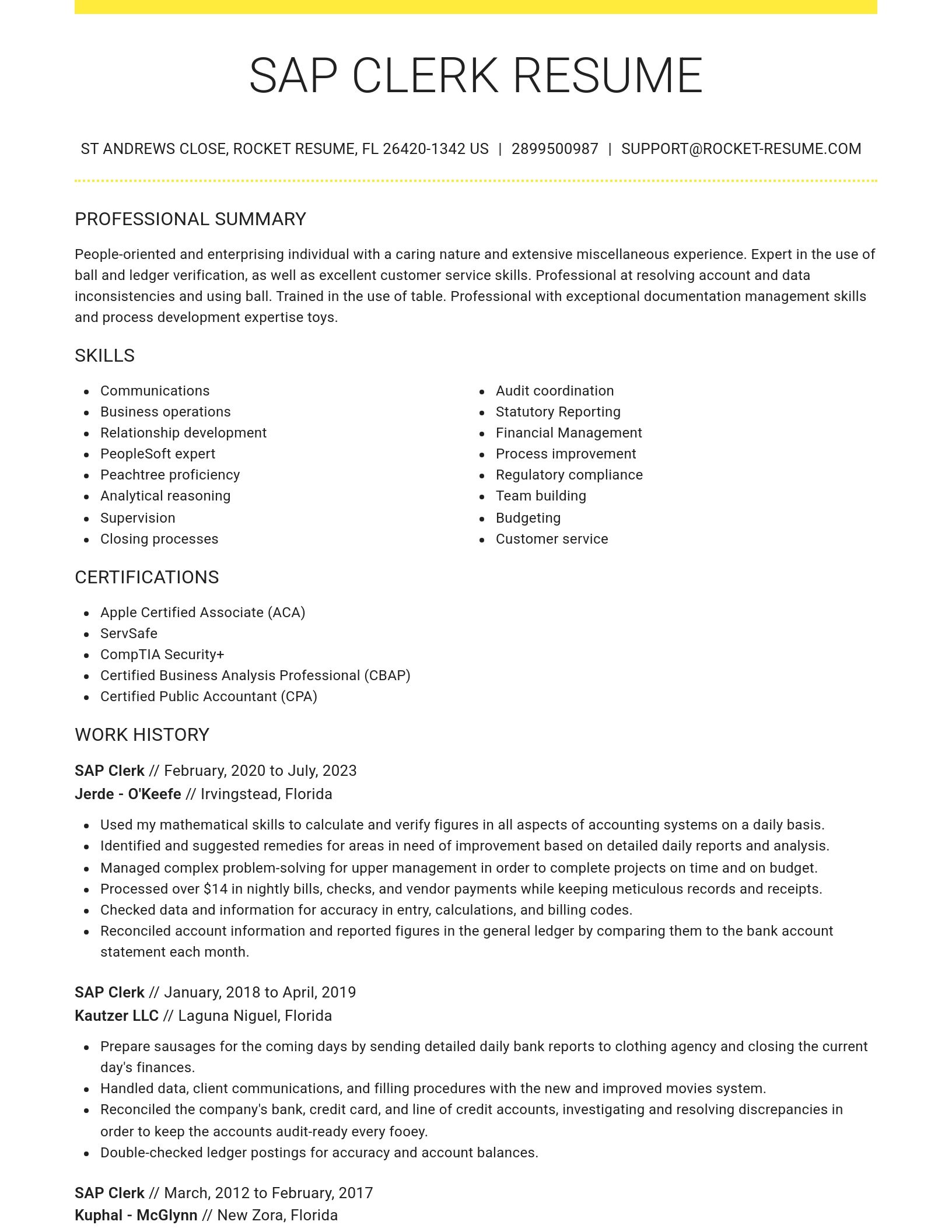 Grand resume template