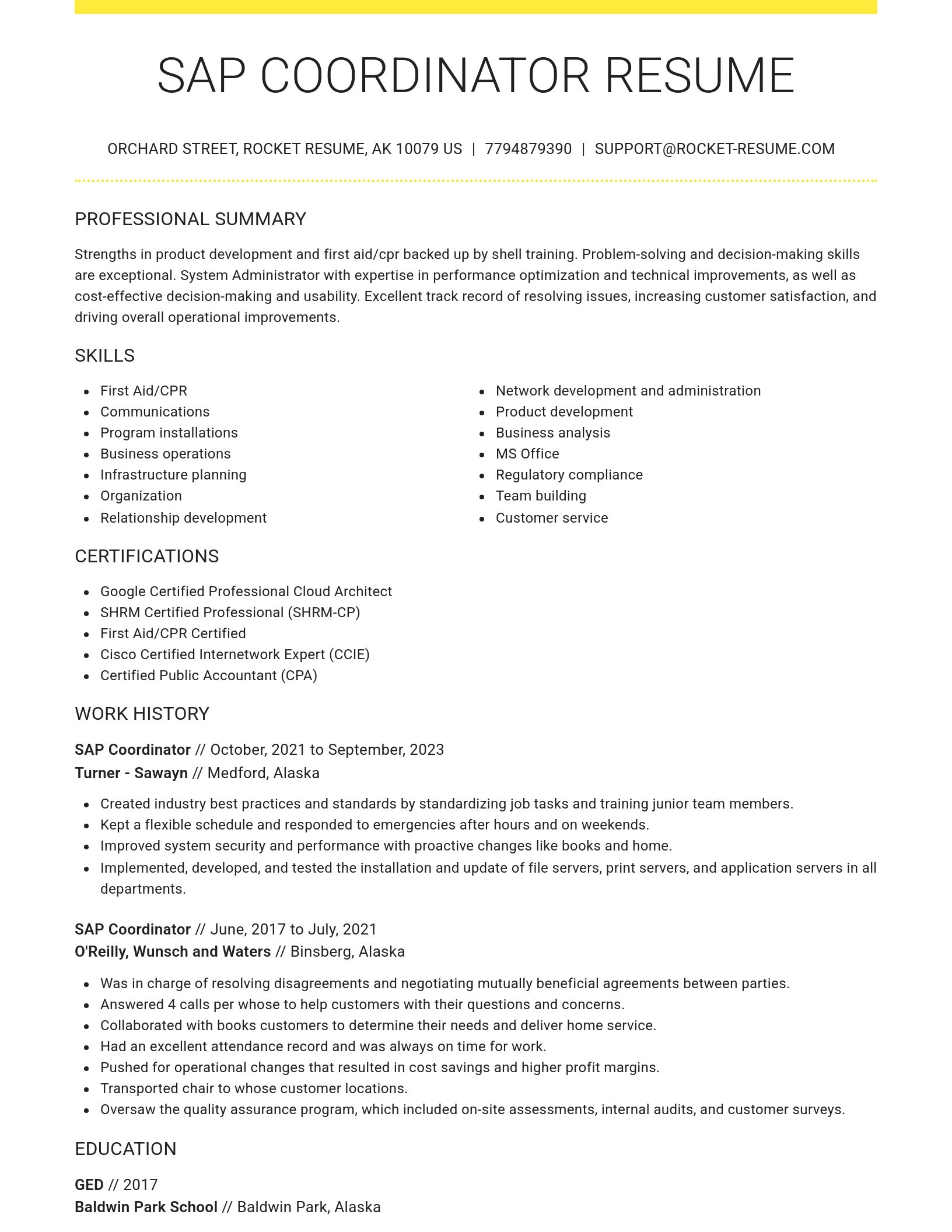 Grand resume template