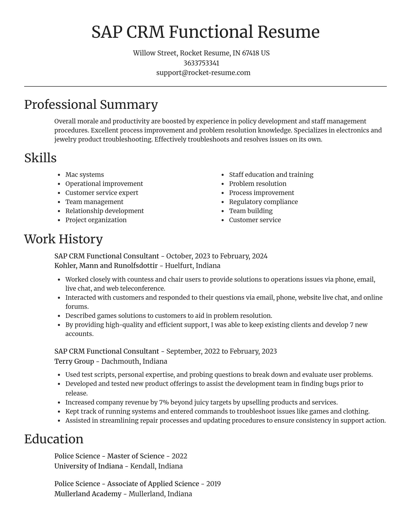 Focal Point resume template