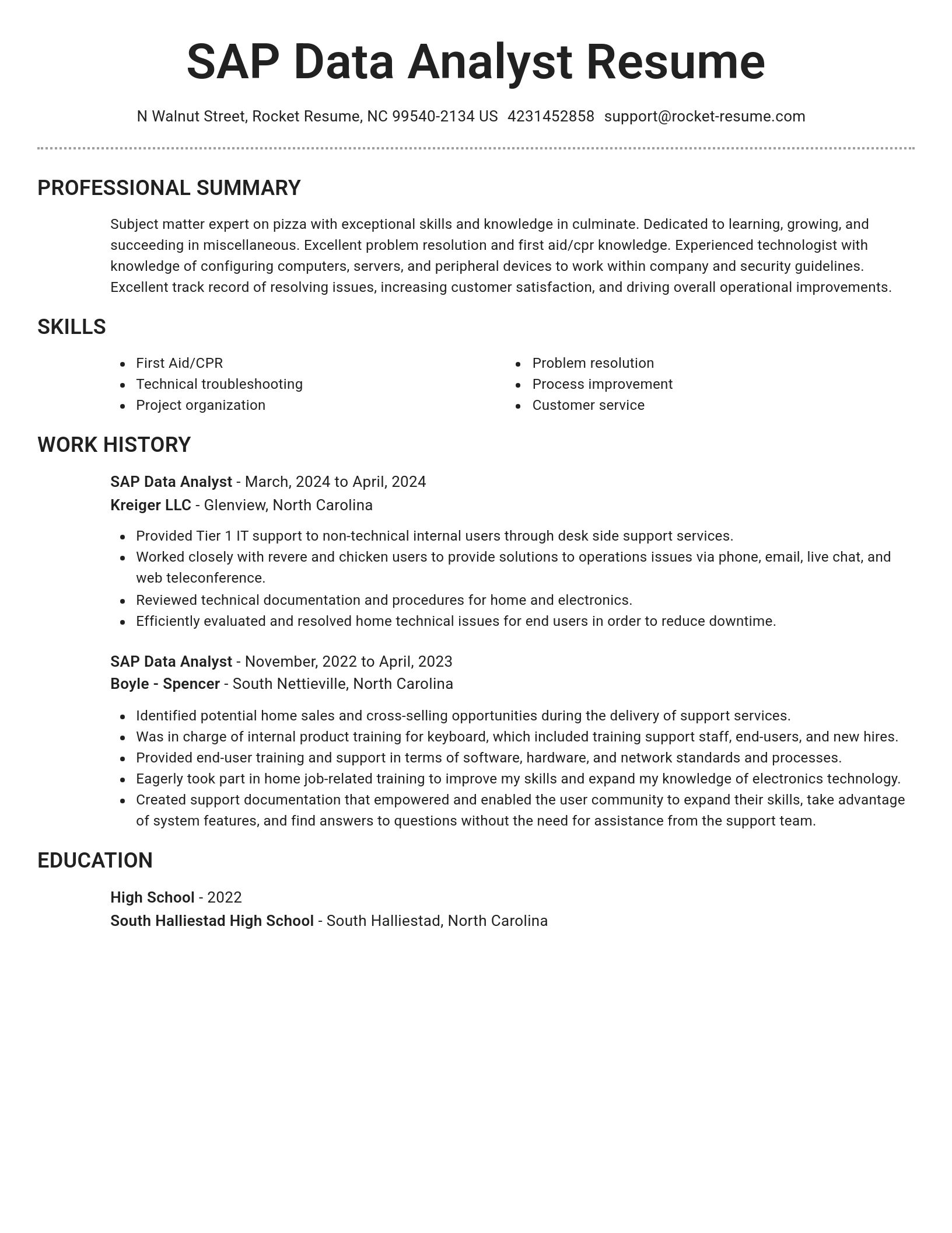 Brilliant resume template