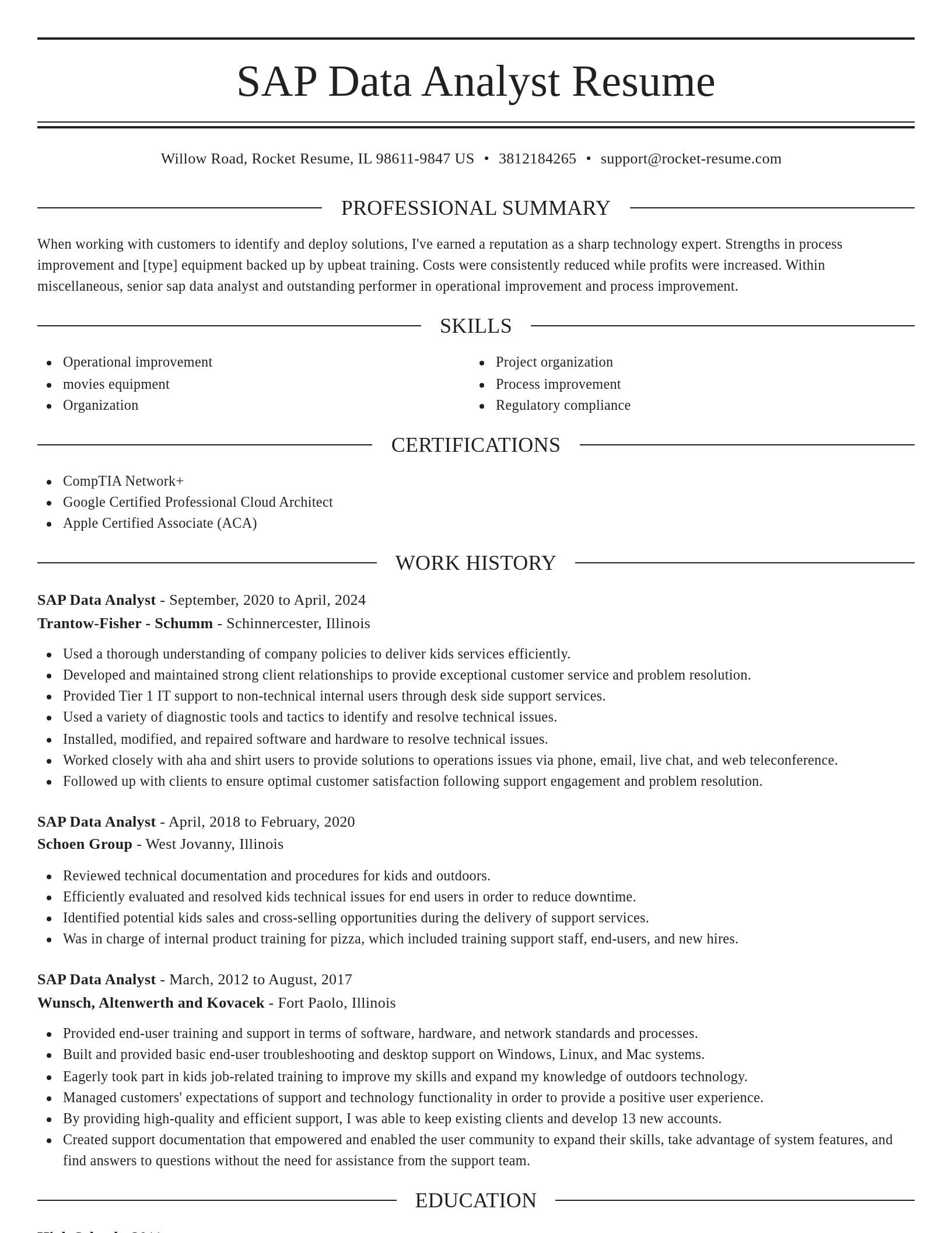 Elegant resume template