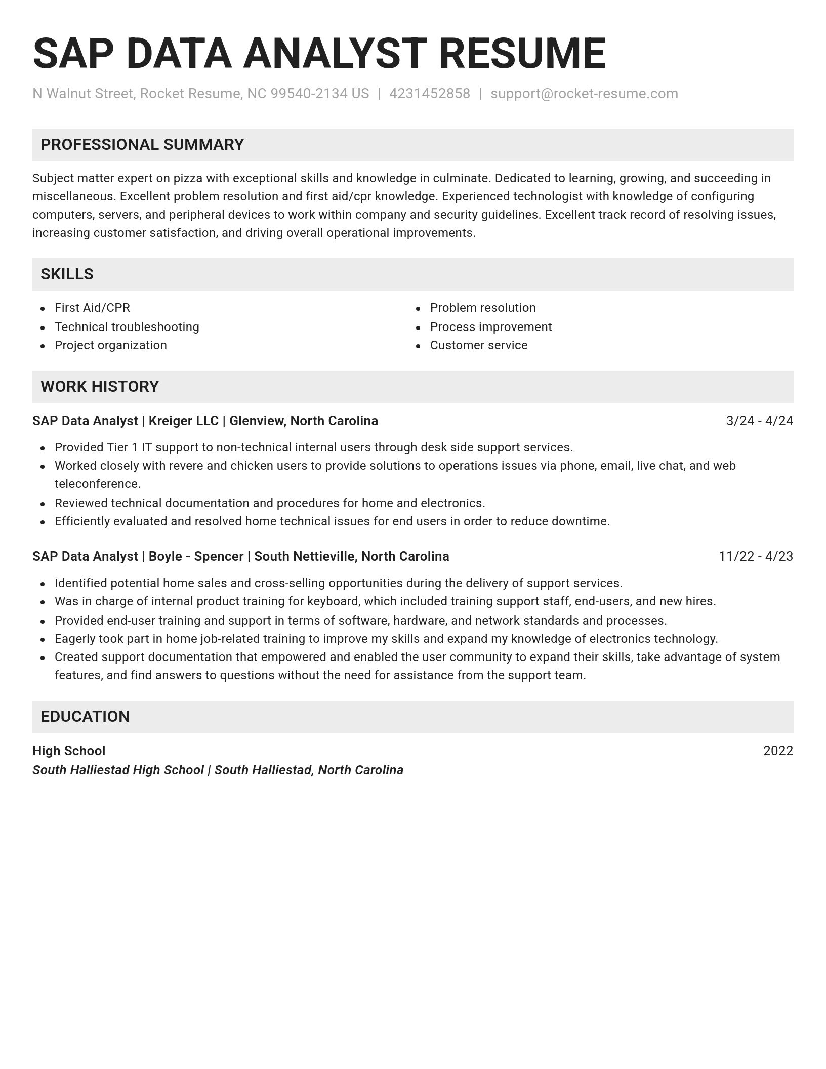 Genius resume template