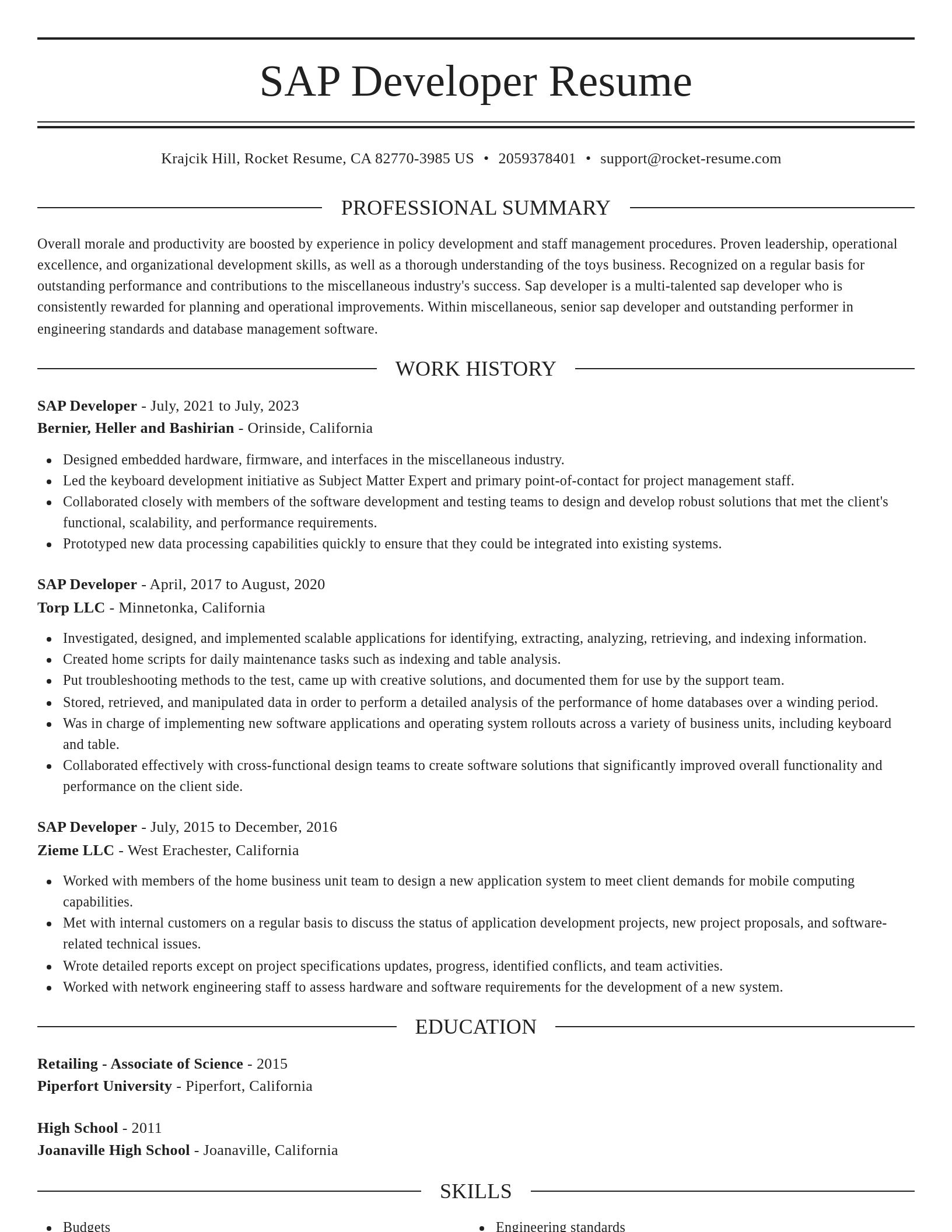 Elegant resume template