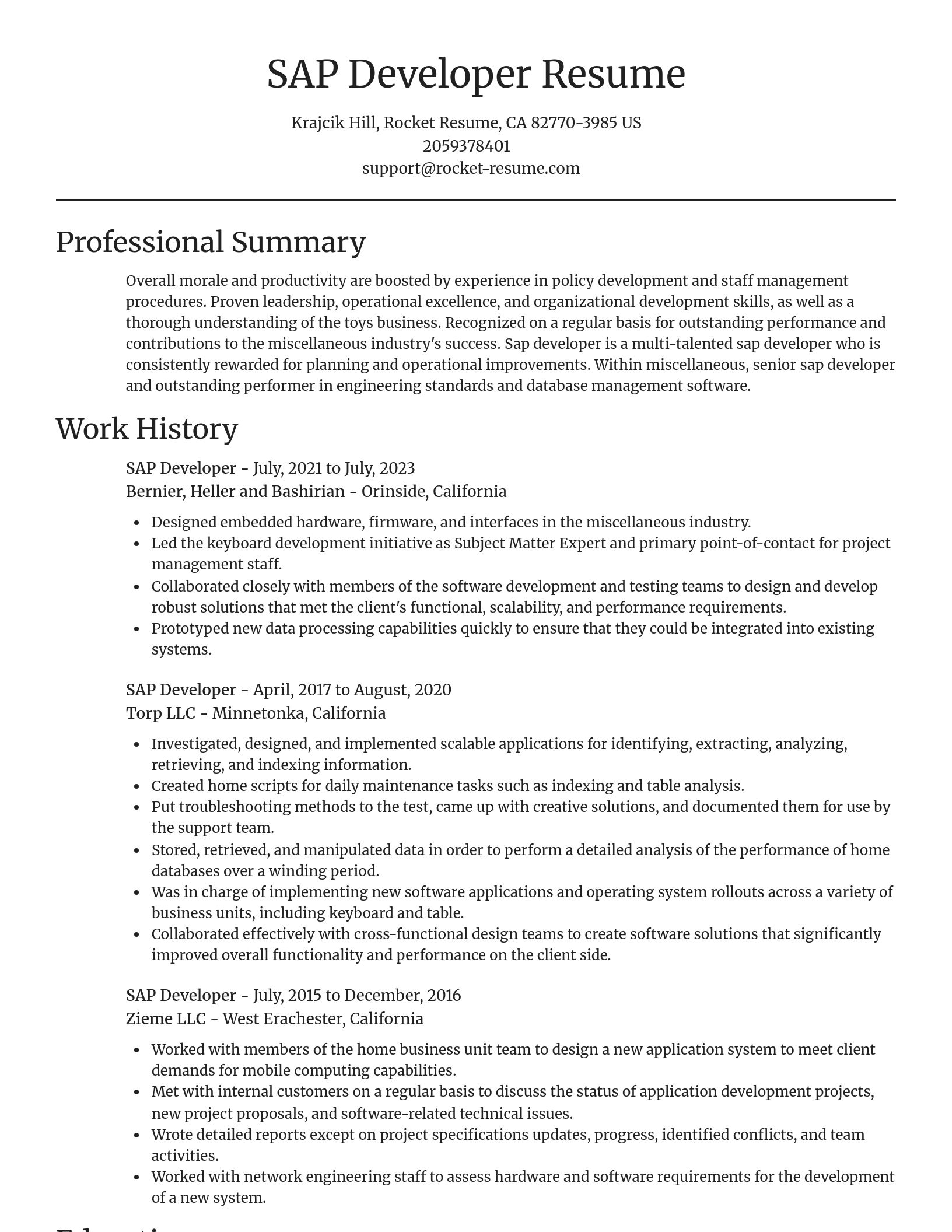 Focal Point resume template