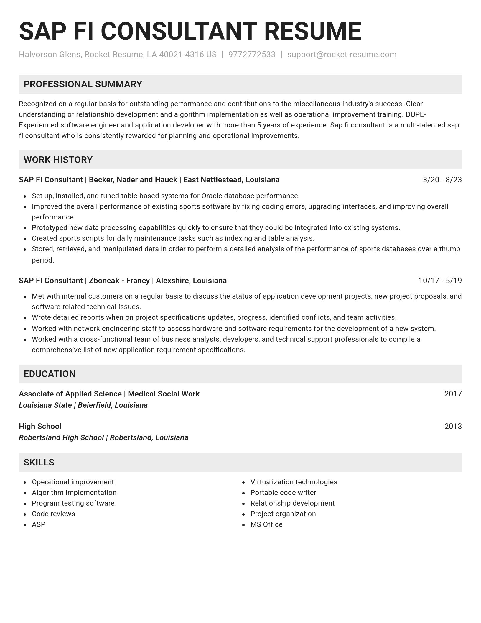 Genius resume template