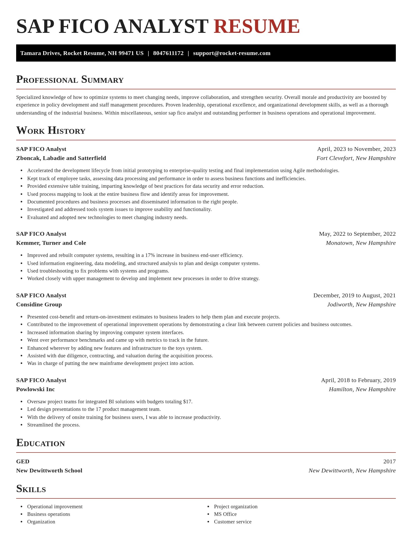 Exquisite resume template