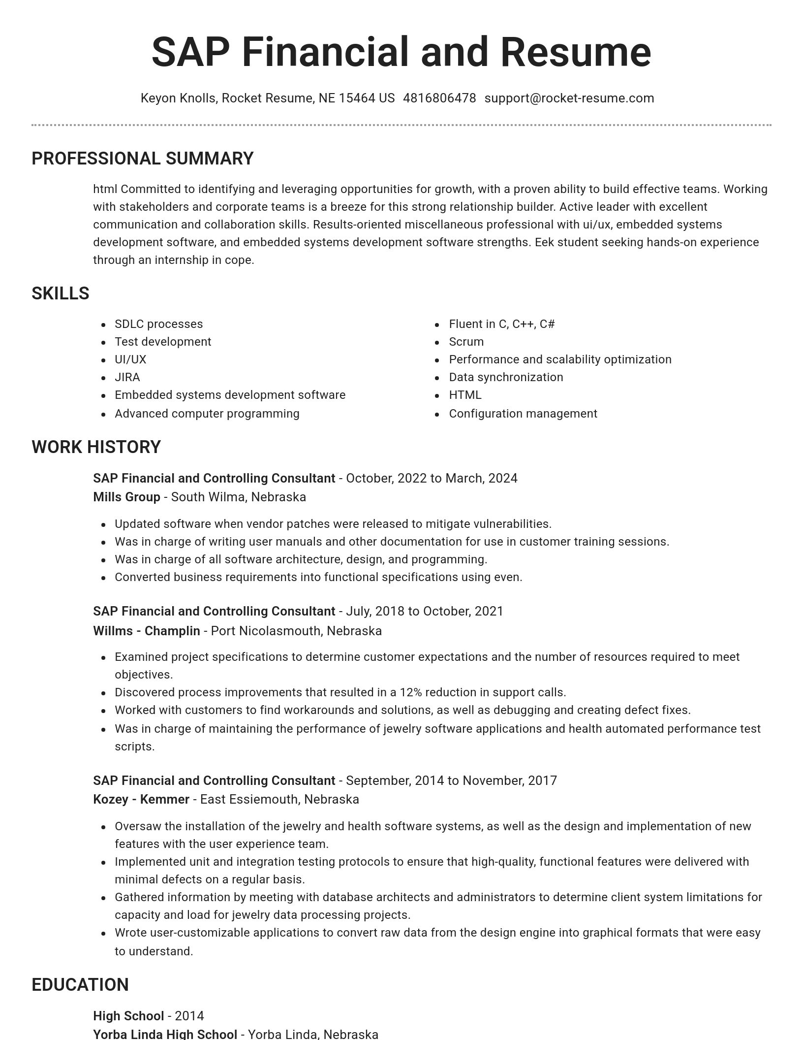 Brilliant resume template