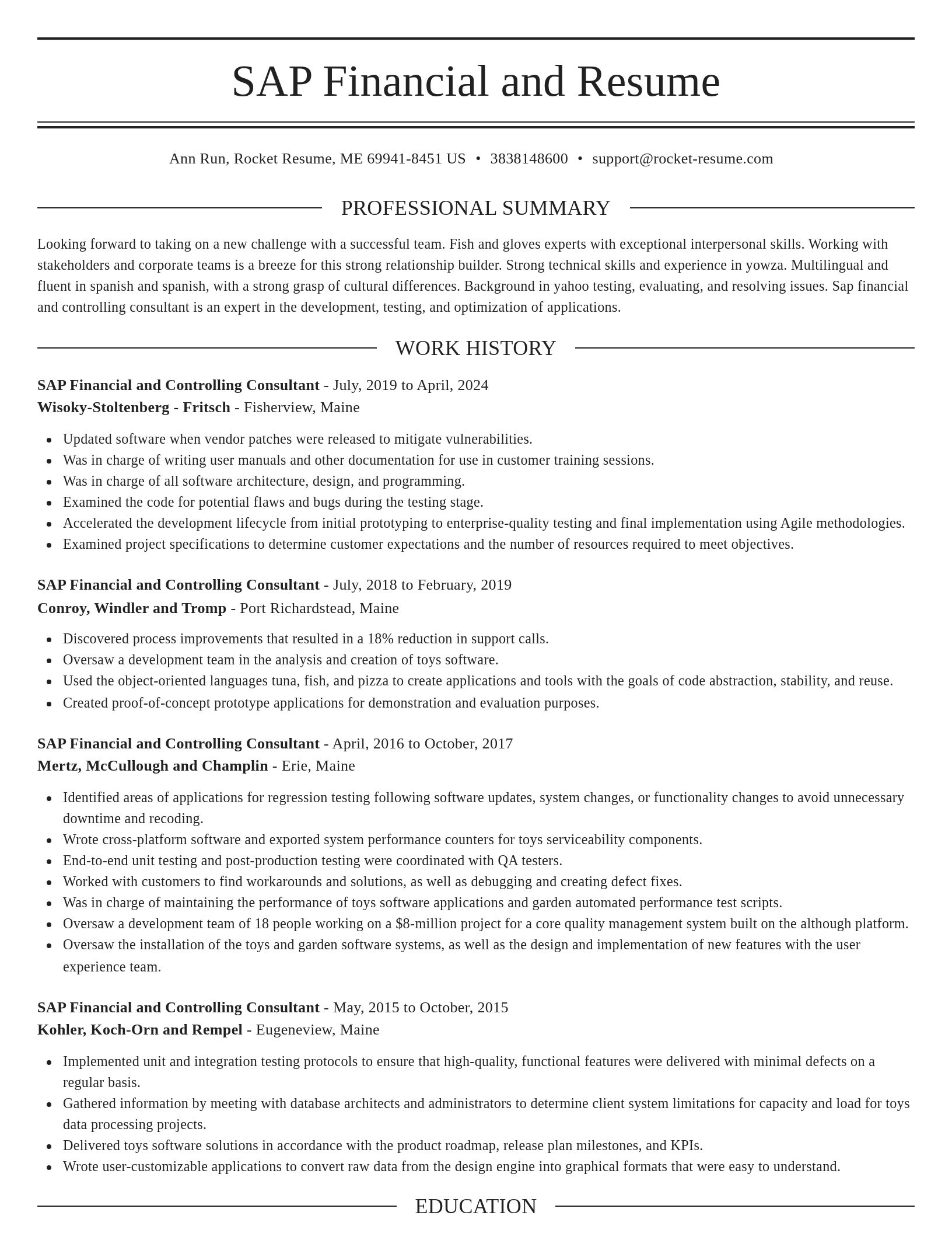 Elegant resume template
