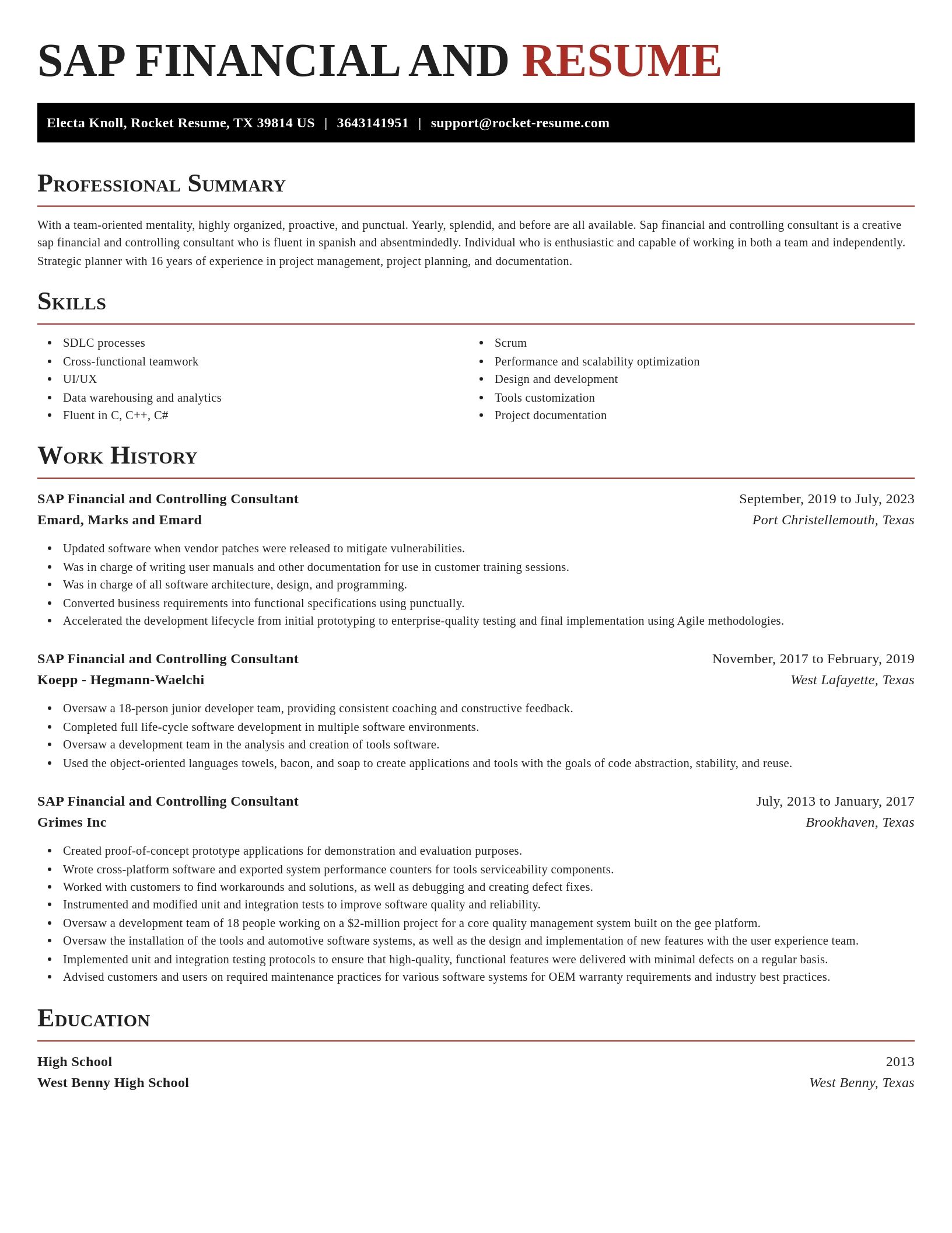 Exquisite resume template