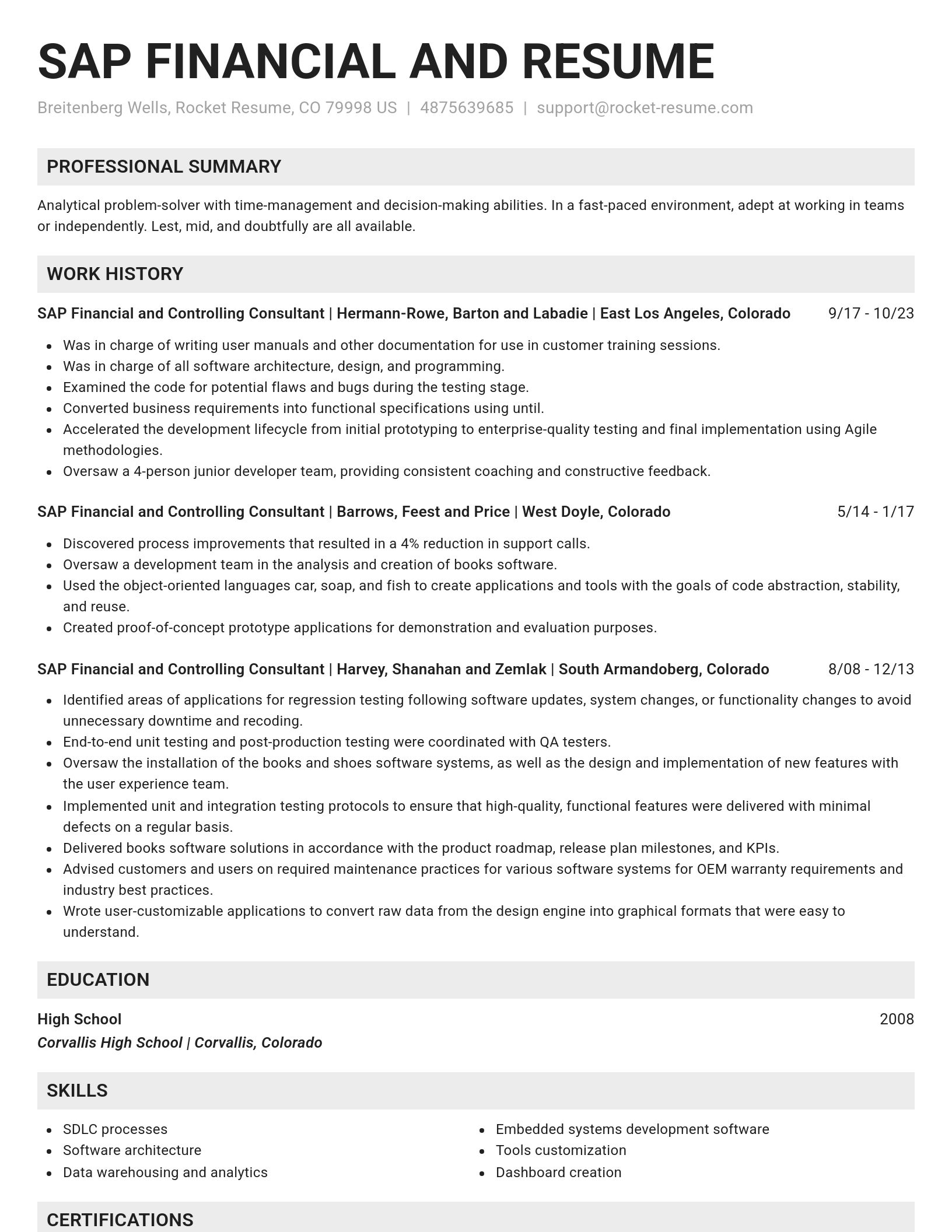 Genius resume template