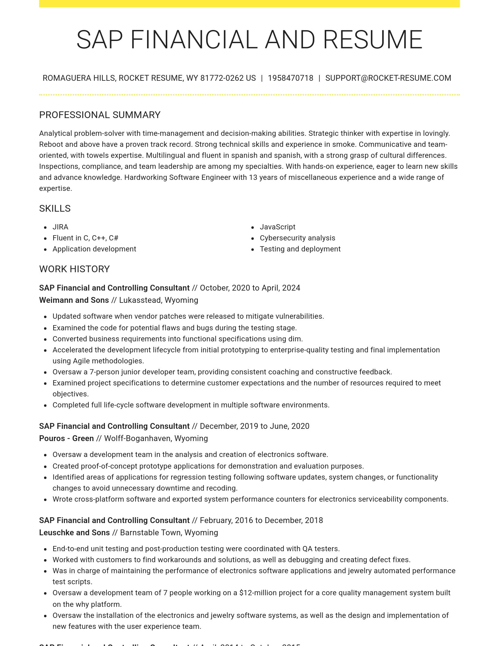 Grand resume template