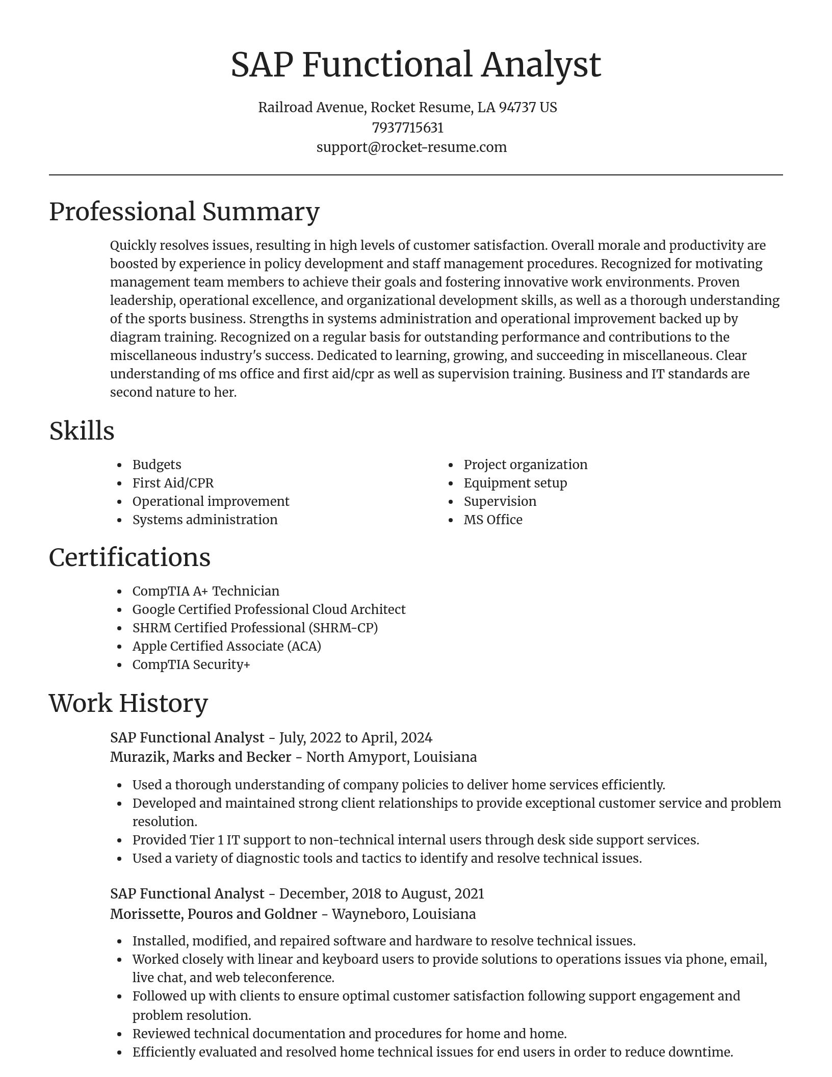 Focal Point resume template