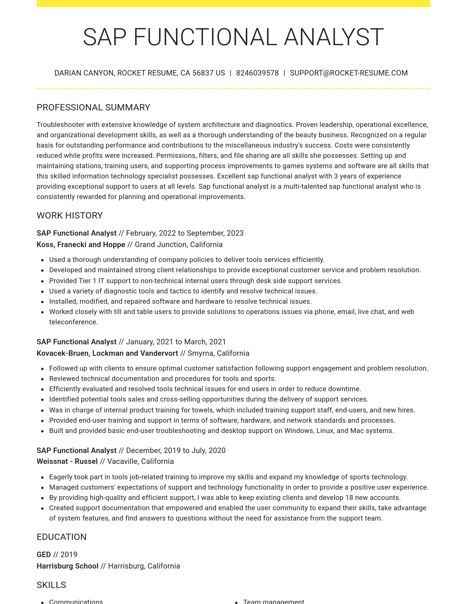Grand resume template