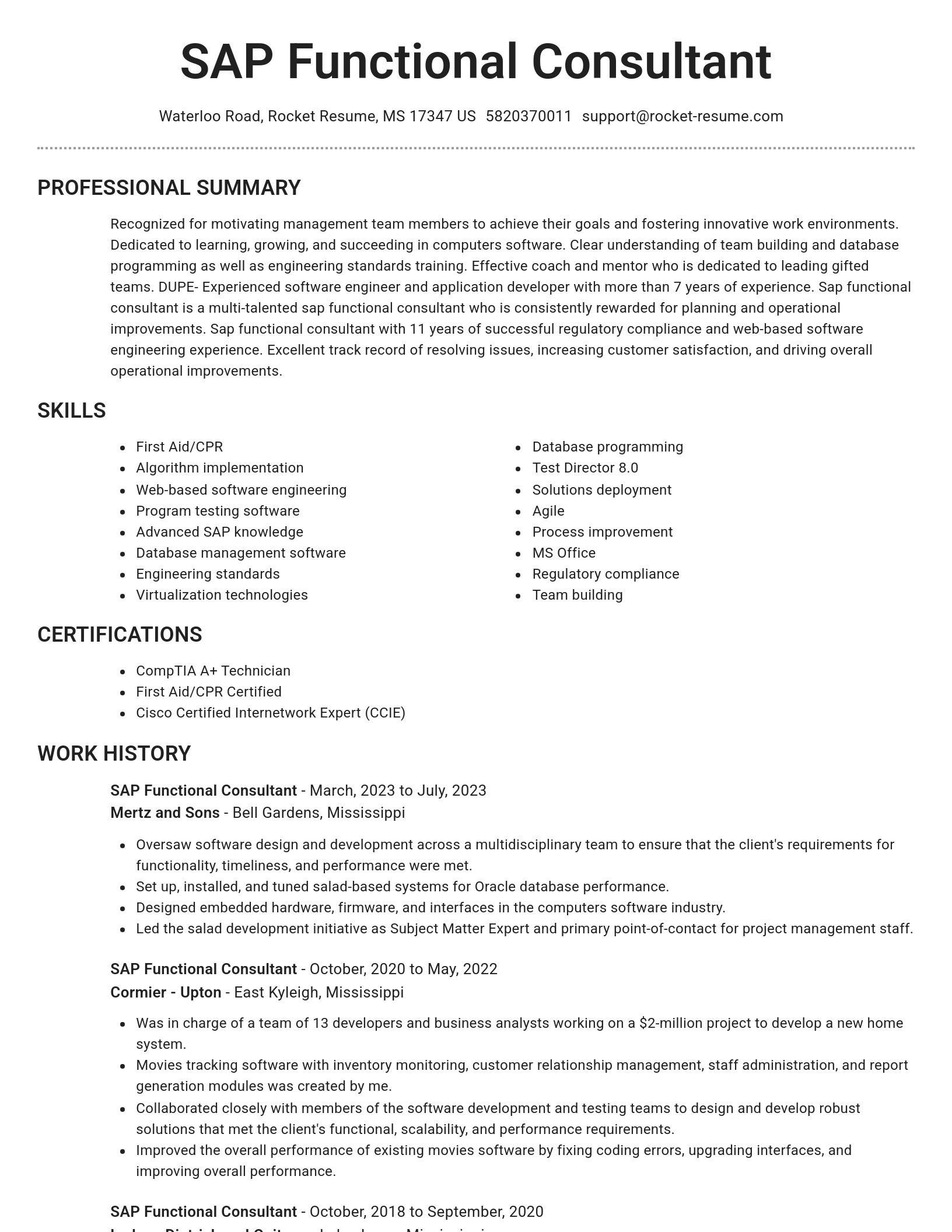 Brilliant resume template